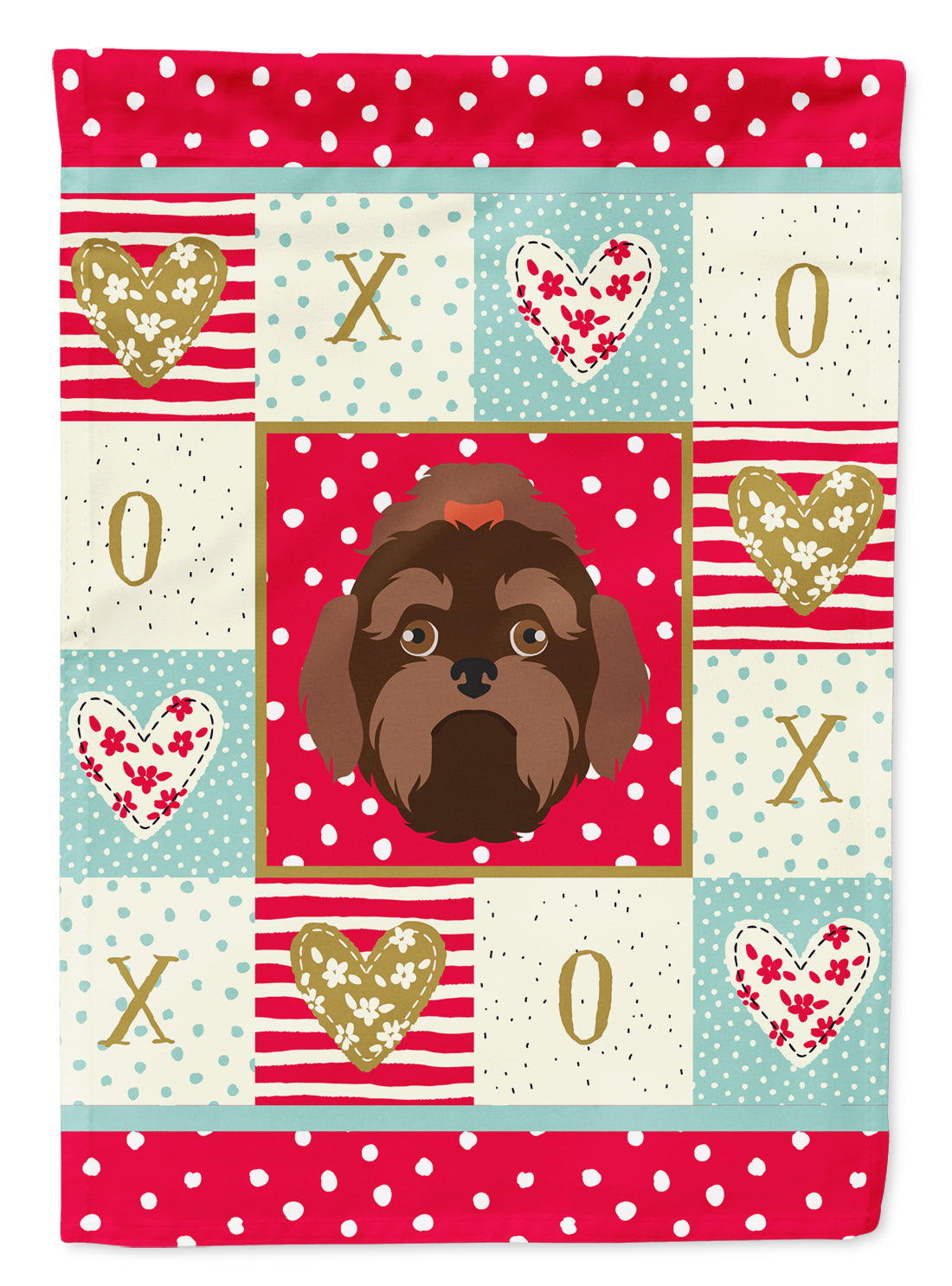 Russian Lapdog Love Garden Flag Mailbox Decorative Yard Banner Outside Patio Artwork for Flower Beds, Garden Size, Multicolor