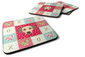 Sato Dog Love Foam Coasters Set of 4 Cup Coasters for Indoor Outdoor, Tabletop Protection, Anti Slip, Mouse pad Material