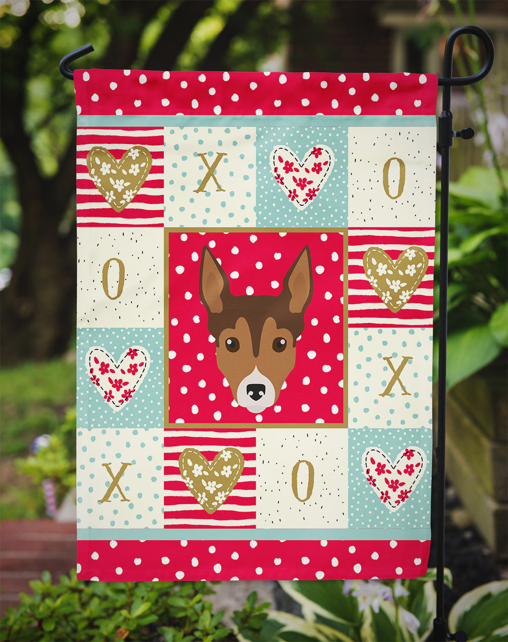 Tenterfield Terrier Love Garden Flag Mailbox Decorative Yard Banner Outside Patio Artwork for Flower Beds, Garden Size, Multicolor