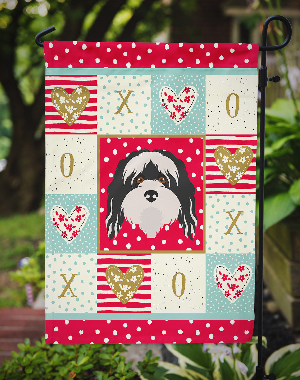 Tibetan Terrier Love Garden Flag Mailbox Decorative Yard Banner Outside Patio Artwork for Flower Beds, Garden Size, Multicolor