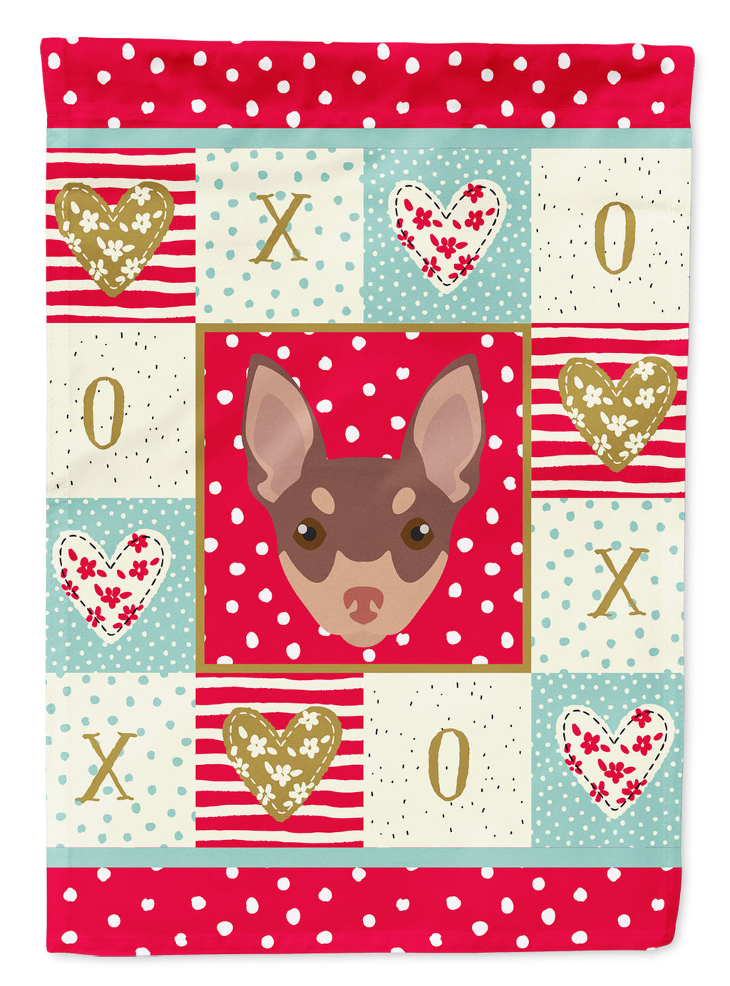 Toy Fox Terrier Love Garden Flag Mailbox Decorative Yard Banner Outside Patio Artwork for Flower Beds, Garden Size, Multicolor