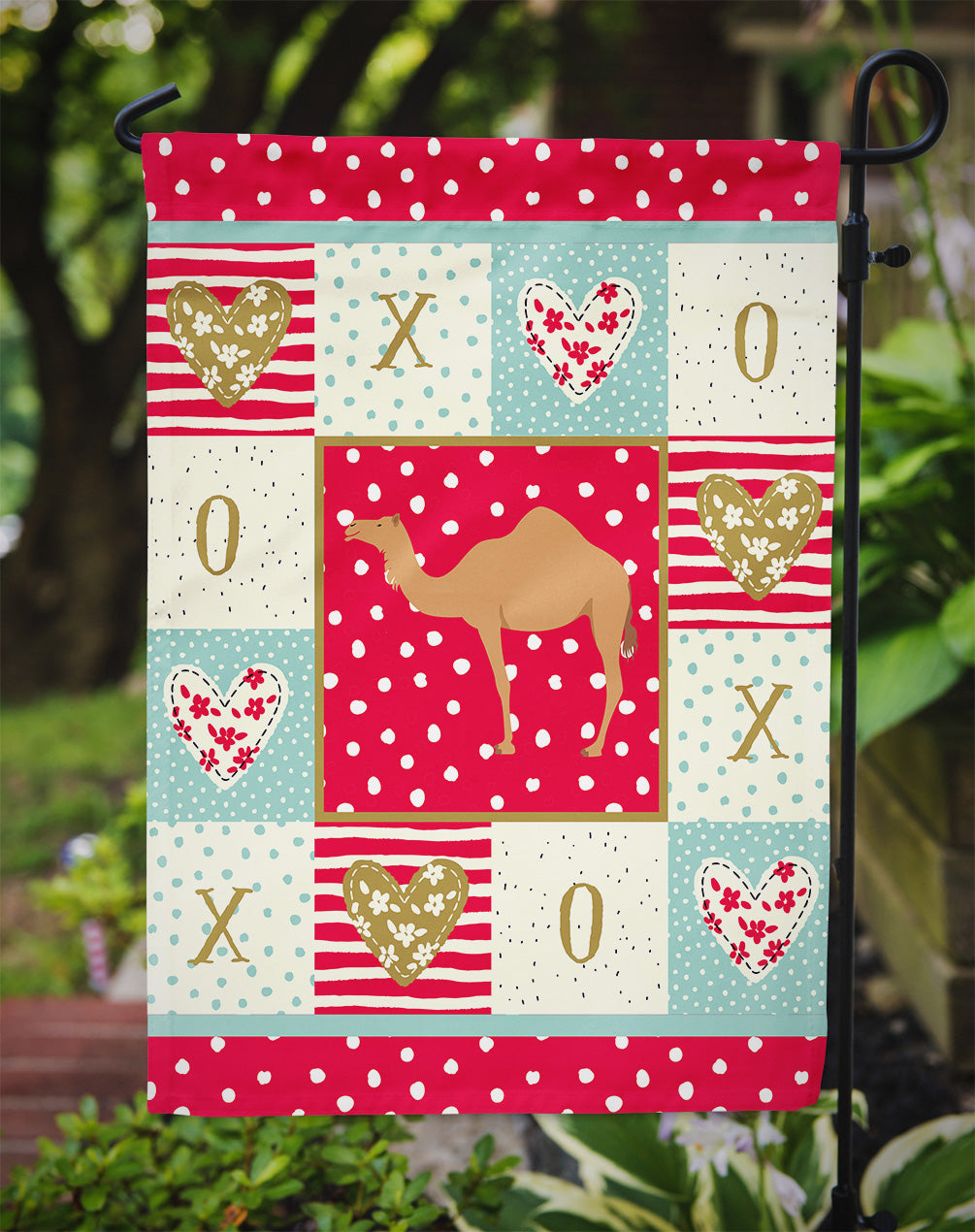 Arabian Camel Dromedary Love Garden Flag Mailbox Decorative Yard Banner Outside Patio Artwork for Flower Beds, Garden Size, Multicolor