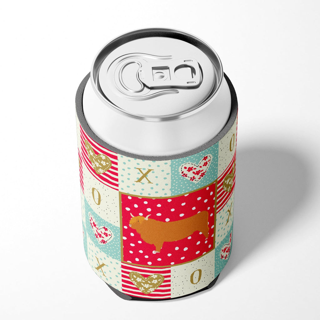 Highland Cow Love Can or Bottle Hugger Cooler Sleeve for Standard 12 oz Cans, Insulated Foam Beer & Soda Can Hugger Reusable