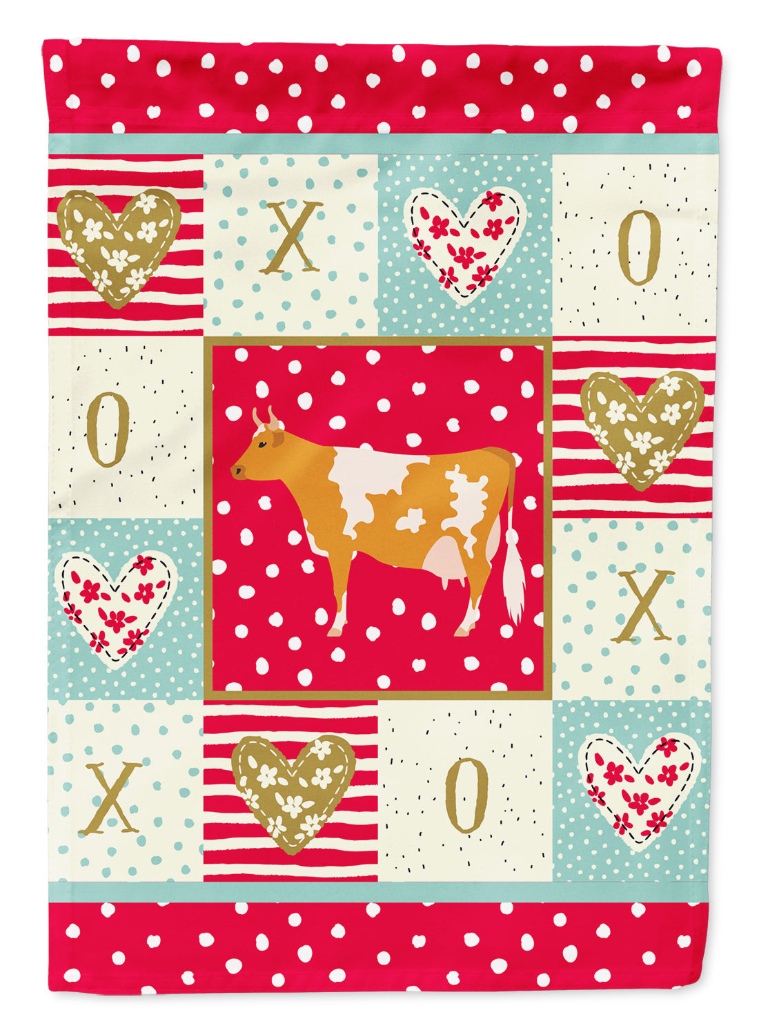 Guernsey Cow Love Garden Flag Mailbox Decorative Yard Banner Outside Patio Artwork for Flower Beds, Garden Size, Multicolor