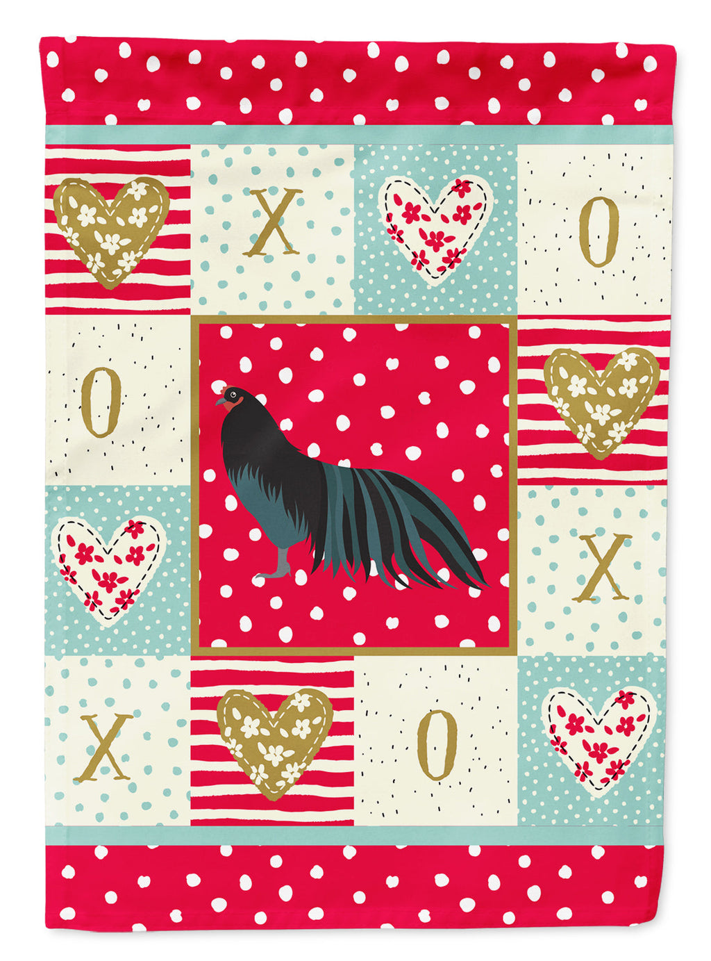 Sumatra Chicken Love Garden Flag Mailbox Decorative Yard Banner Outside Patio Artwork for Flower Beds, Garden Size, Multicolor