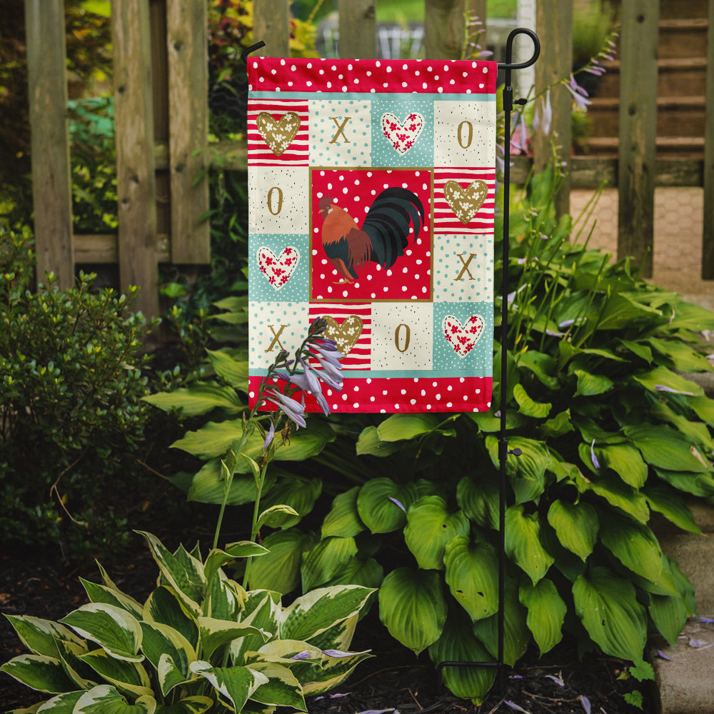 Dutch Bantam Chicken Love Garden Flag Mailbox Decorative Yard Banner Outside Patio Artwork for Flower Beds, Garden Size, Multicolor