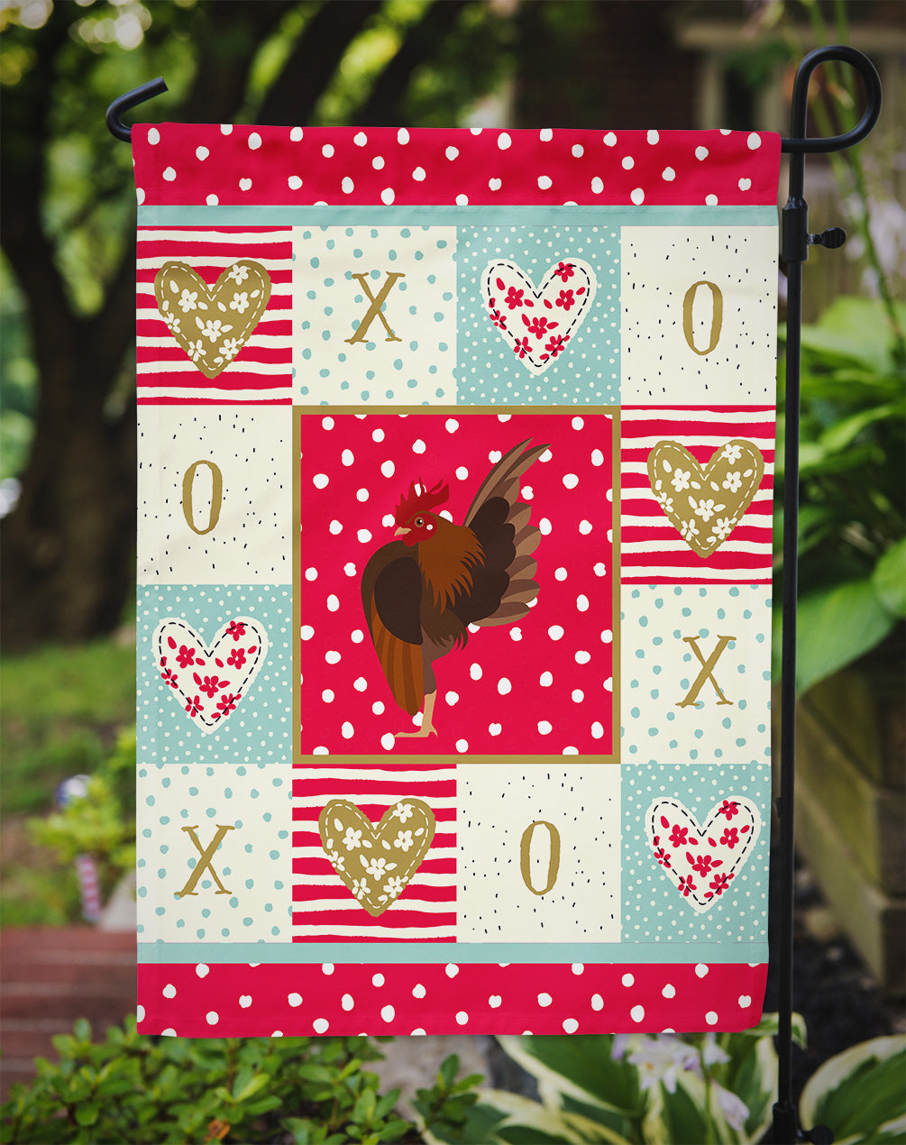 Malaysian Serama Chicken Love Garden Flag Mailbox Decorative Yard Banner Outside Patio Artwork for Flower Beds, Garden Size, Multicolor