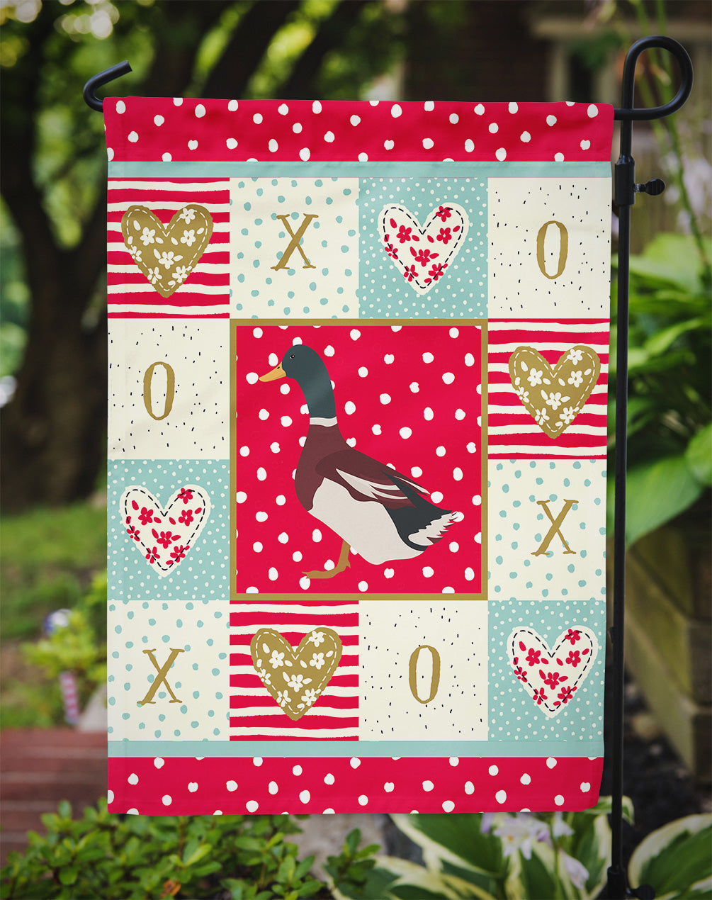 Rouen Duck Love Garden Flag Mailbox Decorative Yard Banner Outside Patio Artwork for Flower Beds, Garden Size, Multicolor