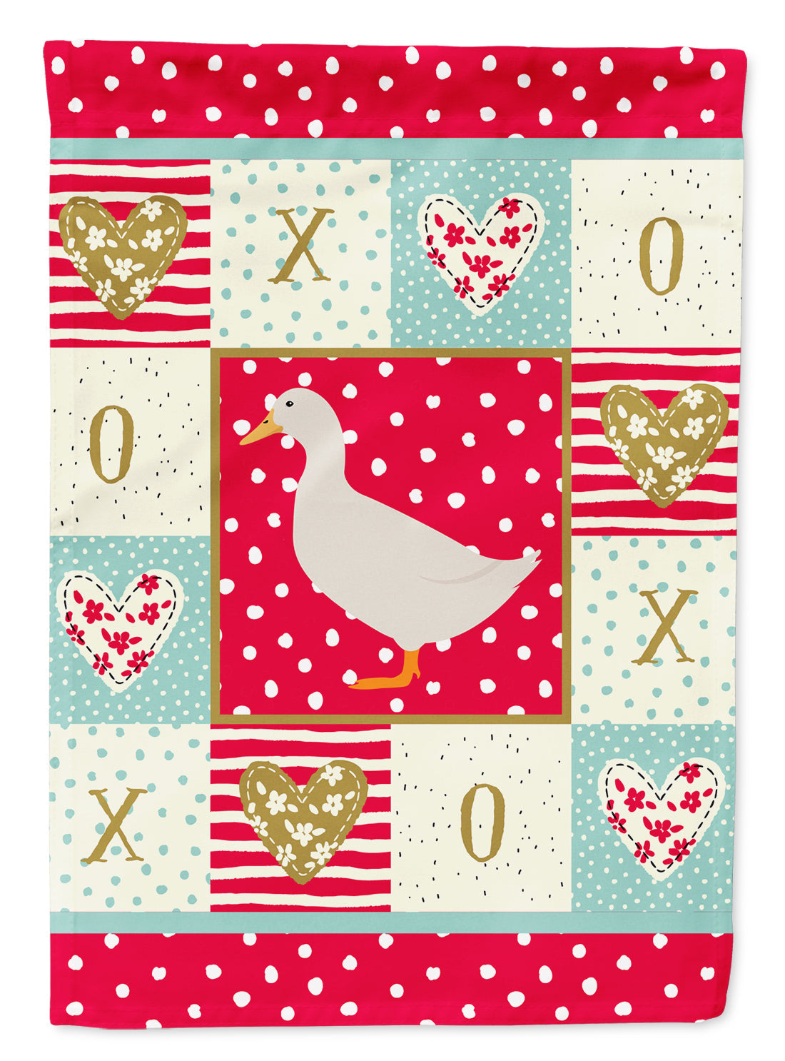 American Pekin Duck Love Garden Flag Mailbox Decorative Yard Banner Outside Patio Artwork for Flower Beds, Garden Size, Multicolor