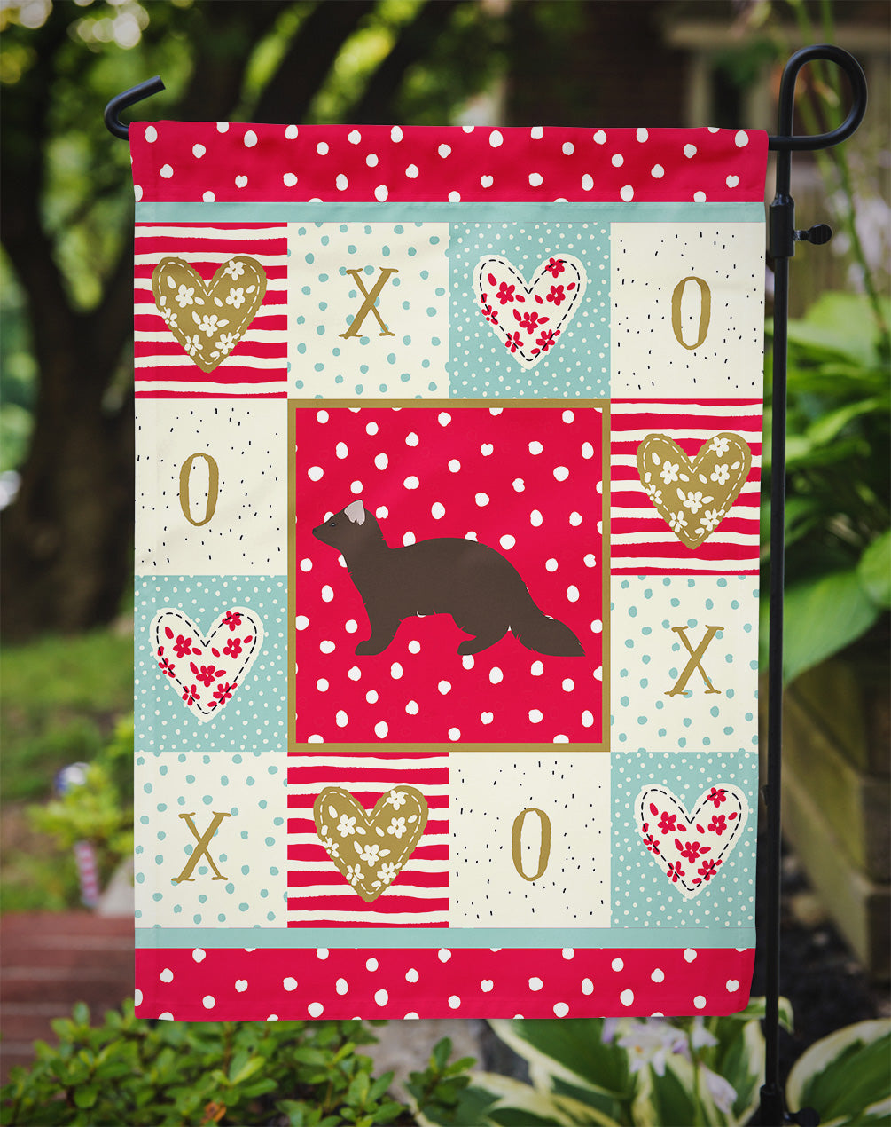 Sable Marten Love Garden Flag Mailbox Decorative Yard Banner Outside Patio Artwork for Flower Beds, Garden Size, Multicolor