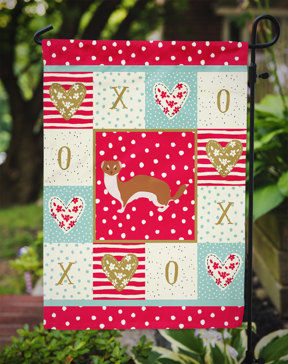 Weasel Love Garden Flag Mailbox Decorative Yard Banner Outside Patio Artwork for Flower Beds, Garden Size, Multicolor
