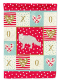 White Arctic Fox Love Garden Flag Mailbox Decorative Yard Banner Outside Patio Artwork for Flower Beds, Garden Size, Multicolor