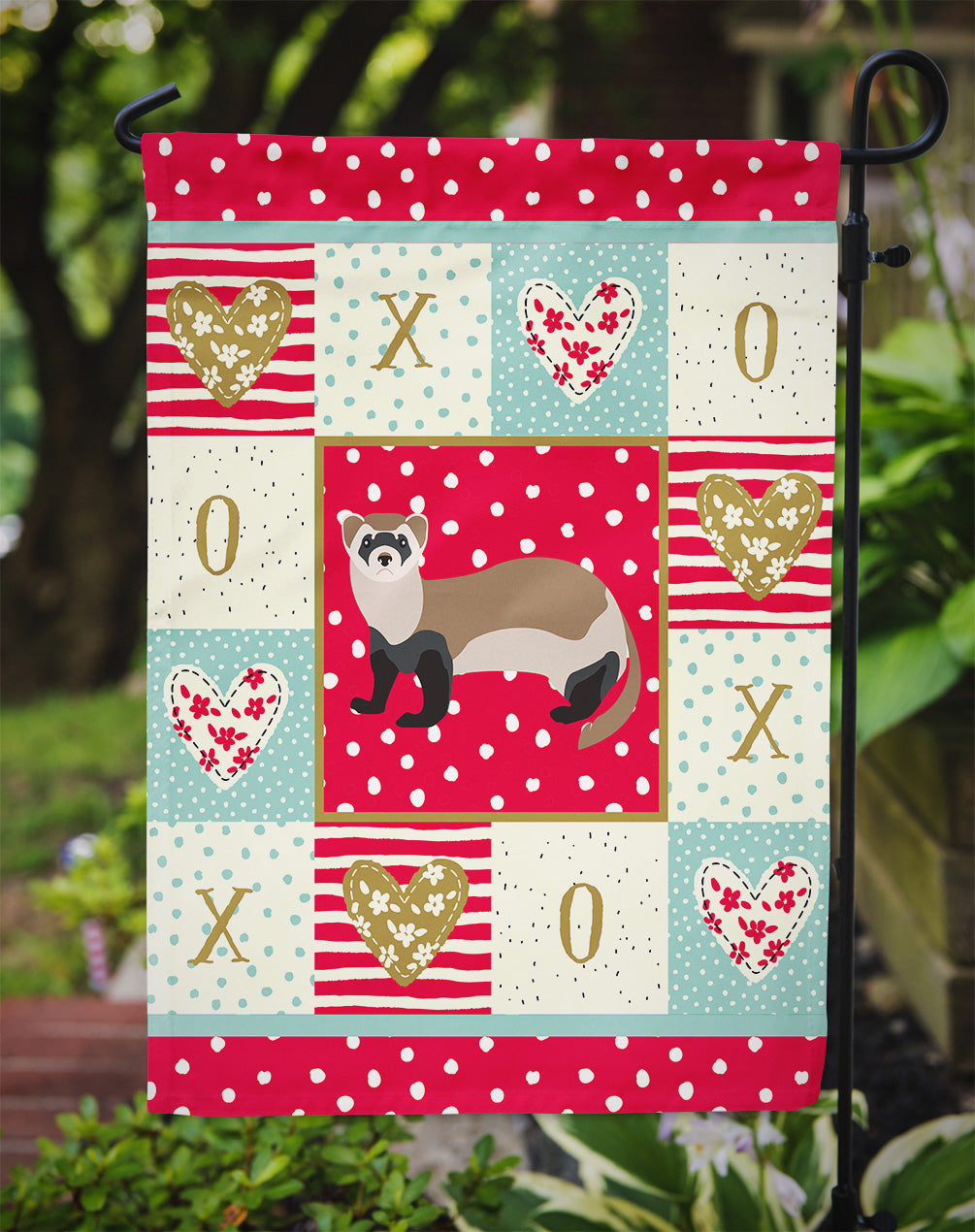 Ferret Love Garden Flag Mailbox Decorative Yard Banner Outside Patio Artwork for Flower Beds, Garden Size, Multicolor