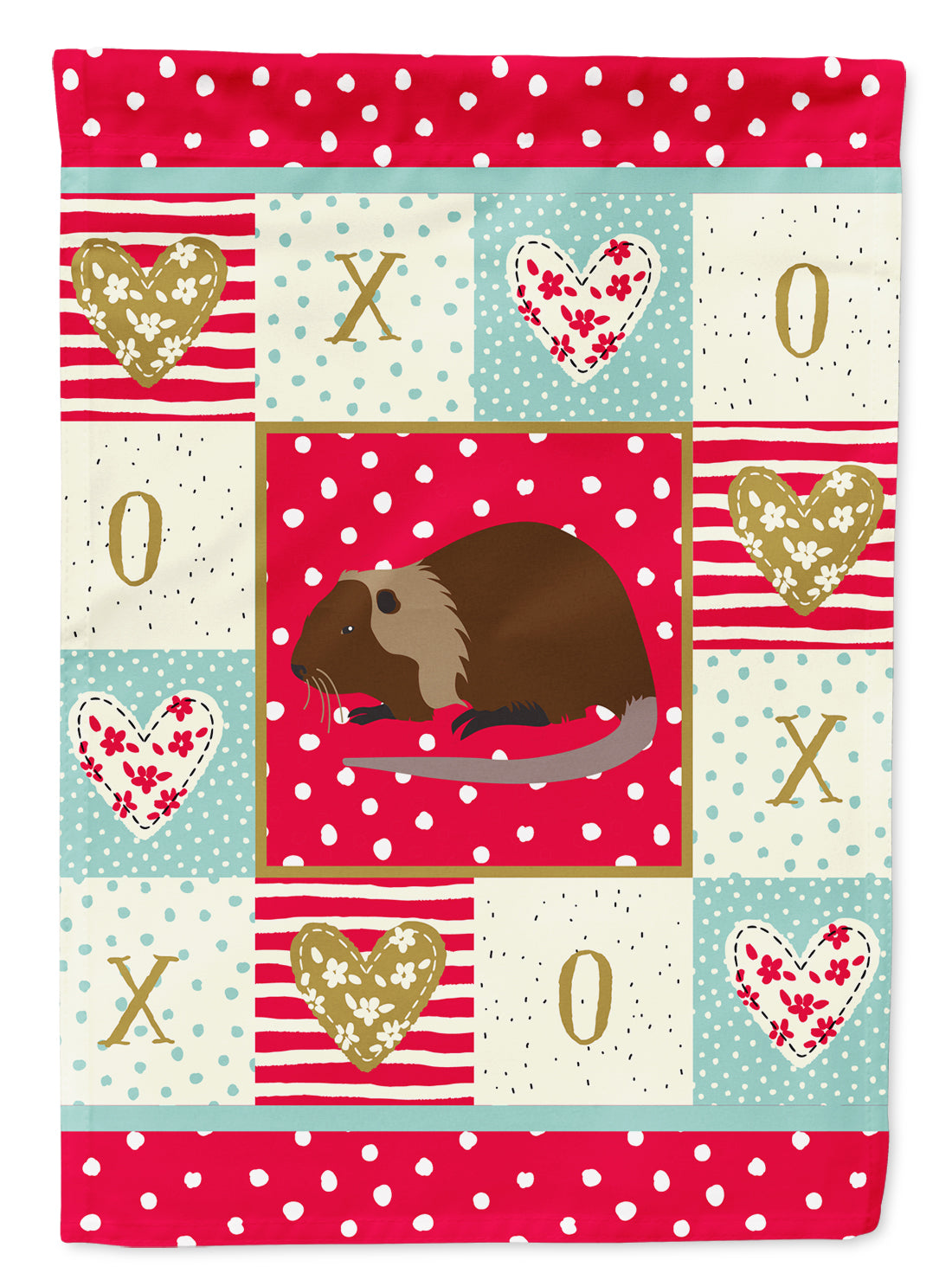 Coypu Nutria River Rat Love Garden Flag Mailbox Decorative Yard Banner Outside Patio Artwork for Flower Beds, Garden Size, Multicolor