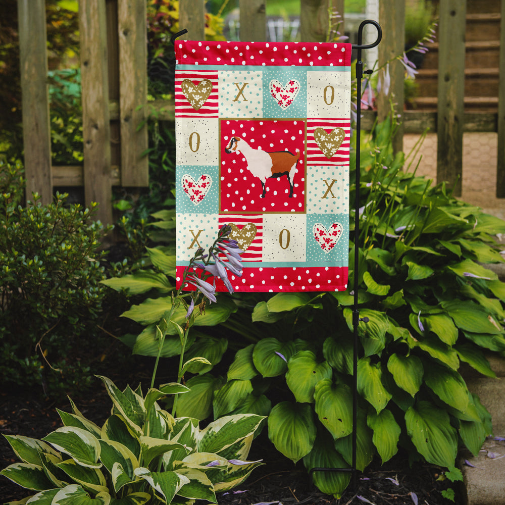 Alpine Goat Love Garden Flag Mailbox Decorative Yard Banner Outside Patio Artwork for Flower Beds, Garden Size, Multicolor