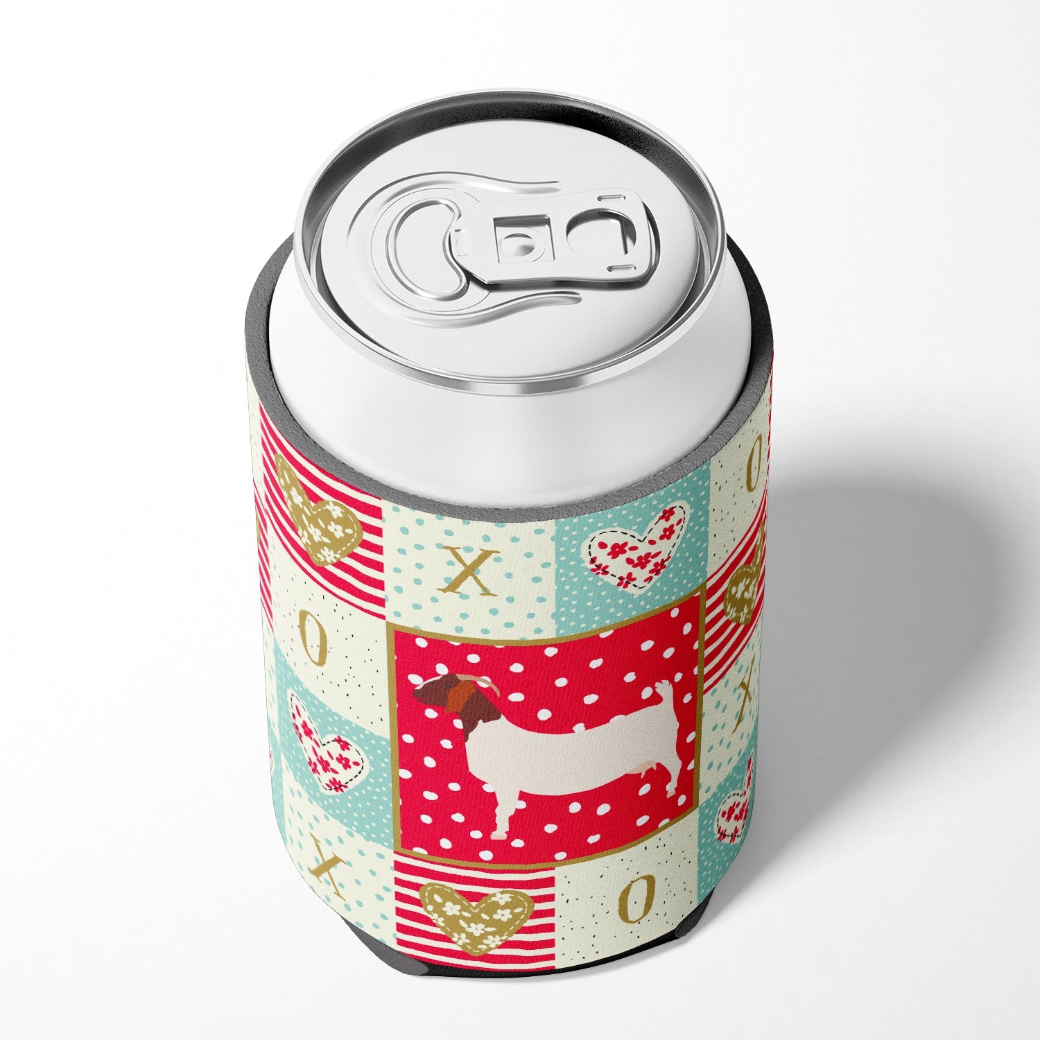 Boer Goat Love Can or Bottle Hugger Cooler Sleeve for Standard 12 oz Cans, Insulated Foam Beer & Soda Can Hugger Reusable