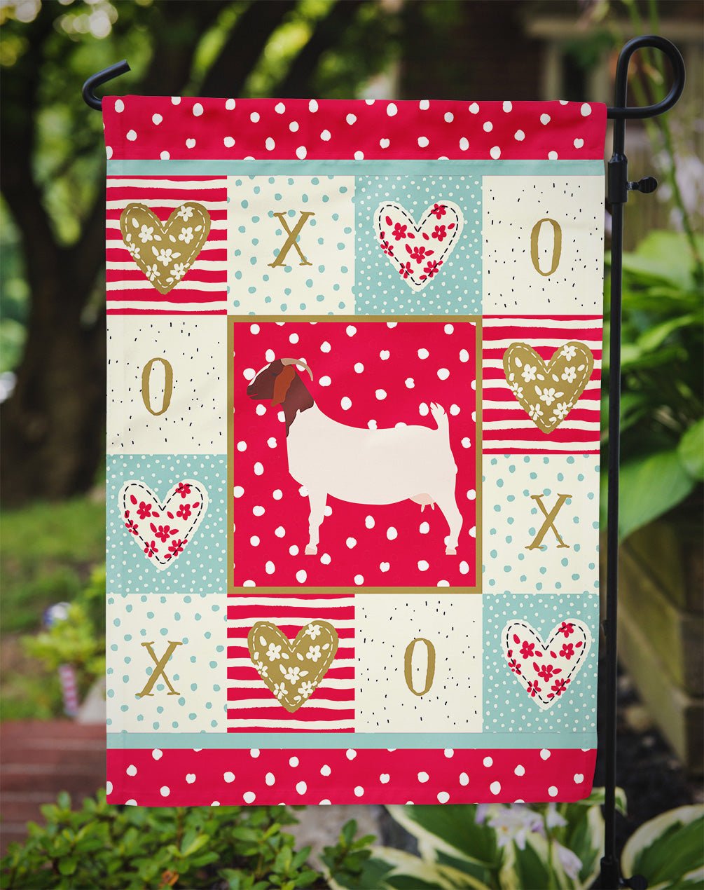 Boer Goat Love Garden Flag Mailbox Decorative Yard Banner Outside Patio Artwork for Flower Beds, Garden Size, Multicolor