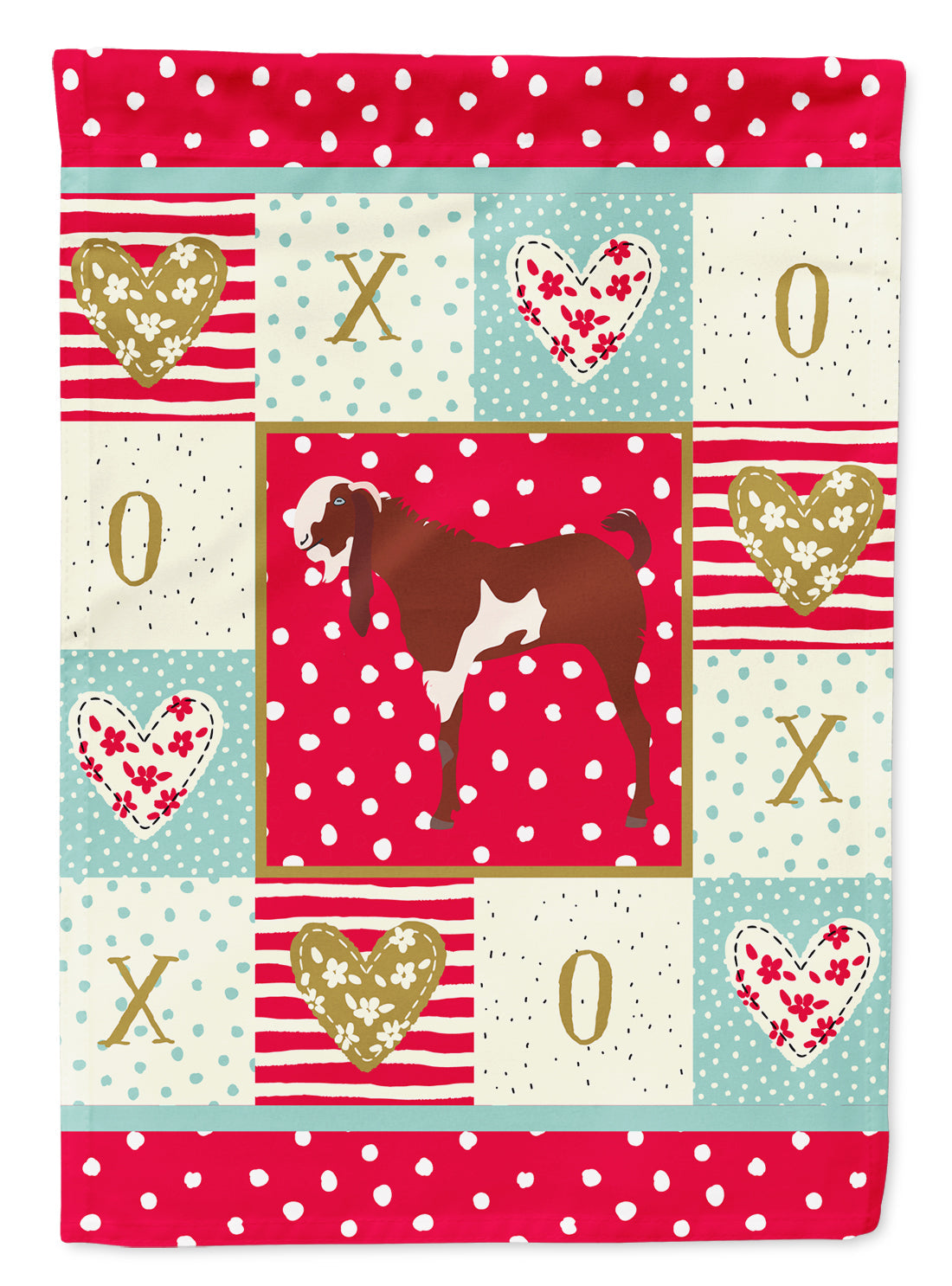 Jamnapari Goat Love Garden Flag Mailbox Decorative Yard Banner Outside Patio Artwork for Flower Beds, Garden Size, Multicolor