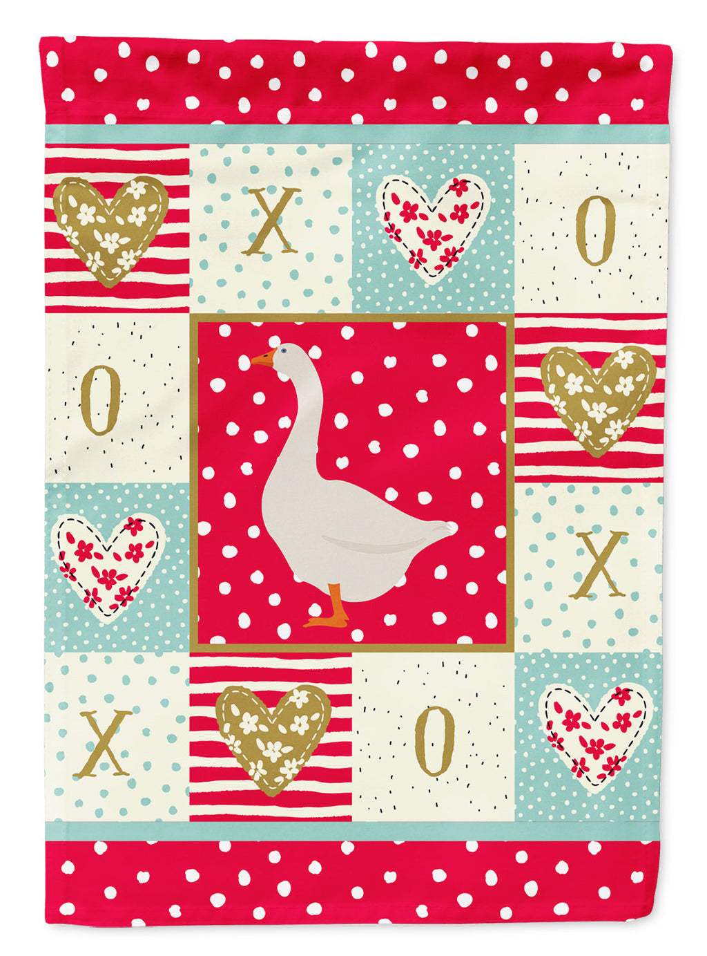 Embden Goose Love Garden Flag Mailbox Decorative Yard Banner Outside Patio Artwork for Flower Beds, Garden Size, Multicolor