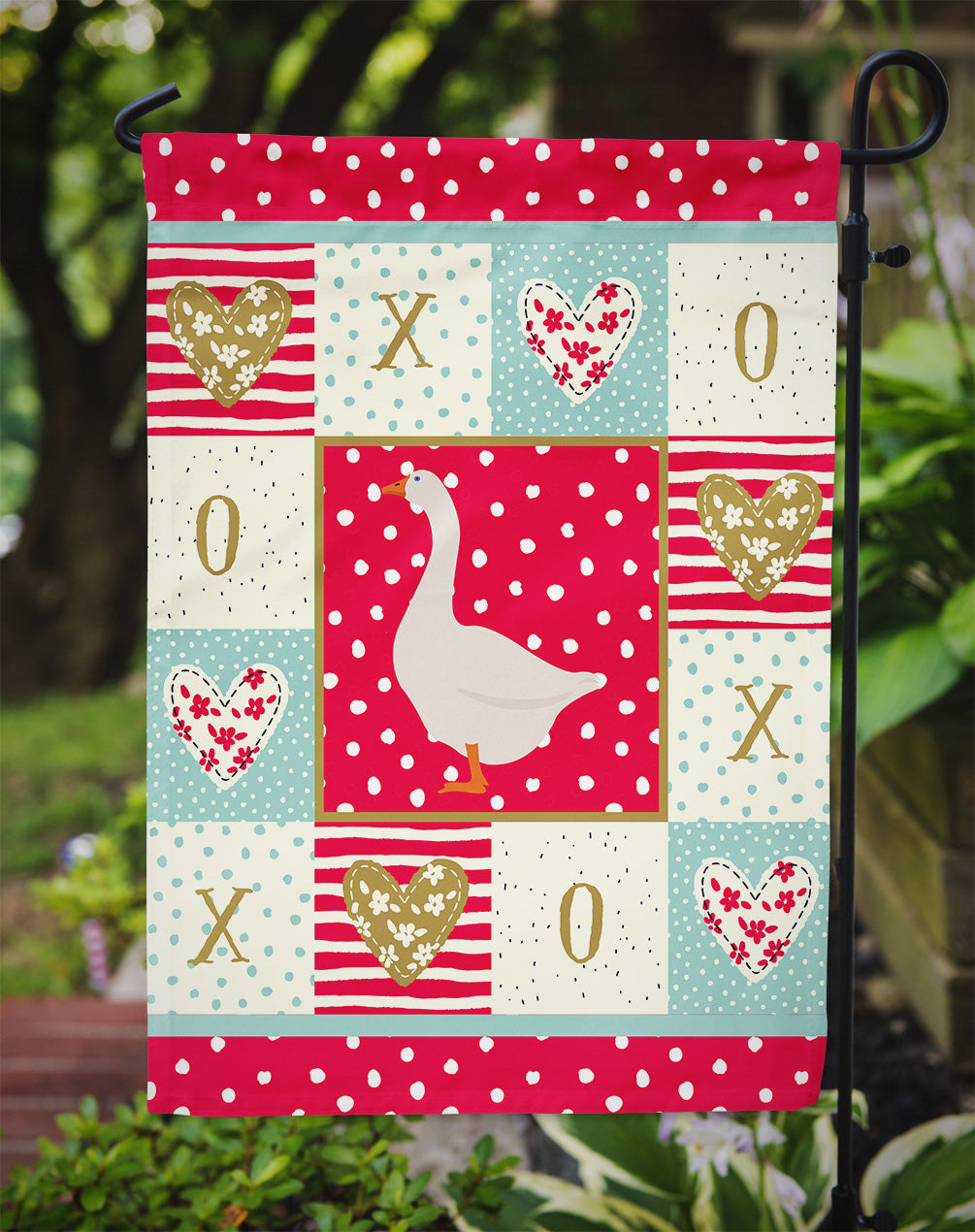 Embden Goose Love Garden Flag Mailbox Decorative Yard Banner Outside Patio Artwork for Flower Beds, Garden Size, Multicolor