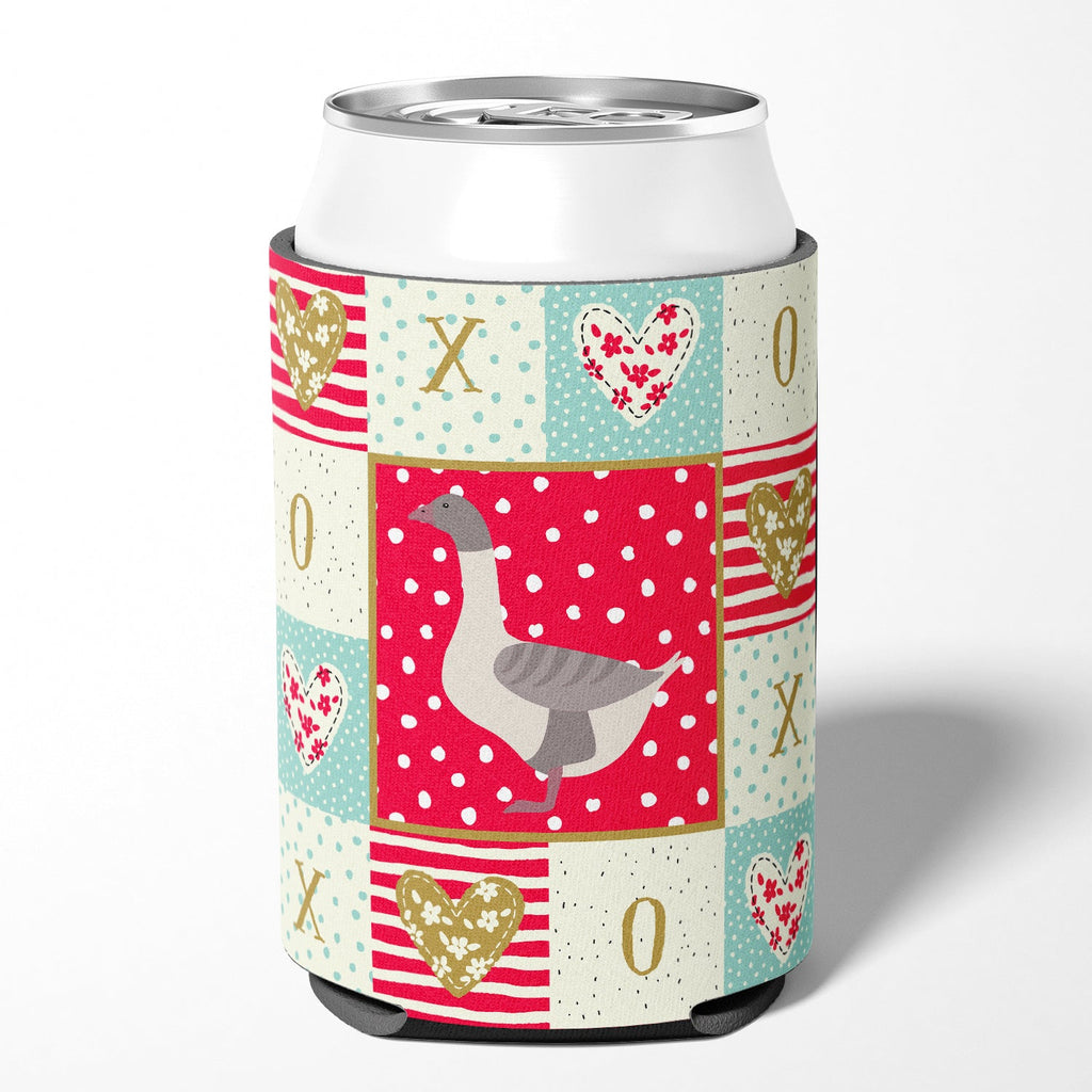 Buff Grey Back Goose Love Can or Bottle Hugger Cooler Sleeve for Standard 12 oz Cans, Insulated Foam Beer & Soda Can Hugger Reusable