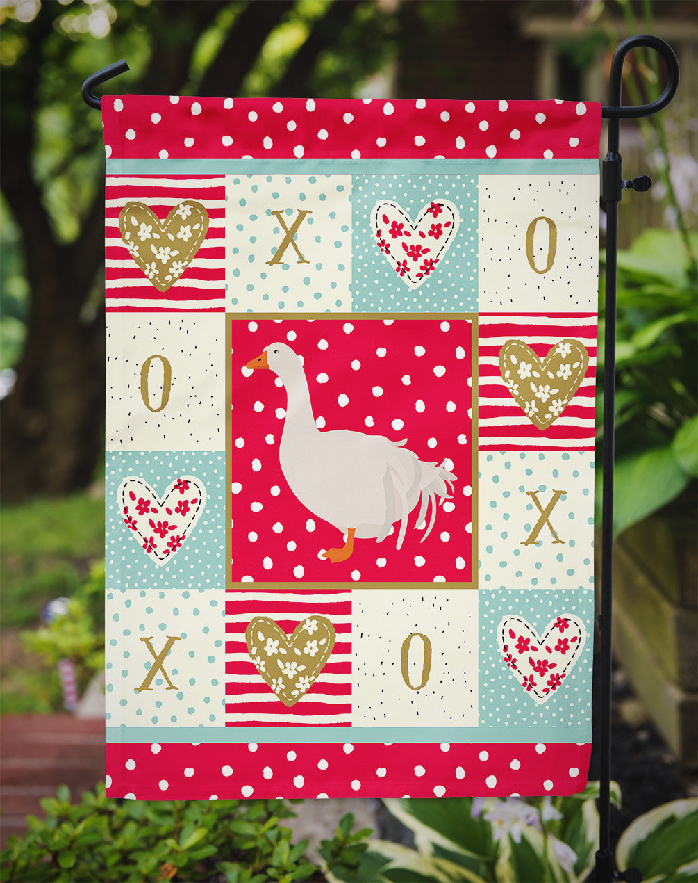 Sebastopol Goose Love Garden Flag Mailbox Decorative Yard Banner Outside Patio Artwork for Flower Beds, Garden Size, Multicolor