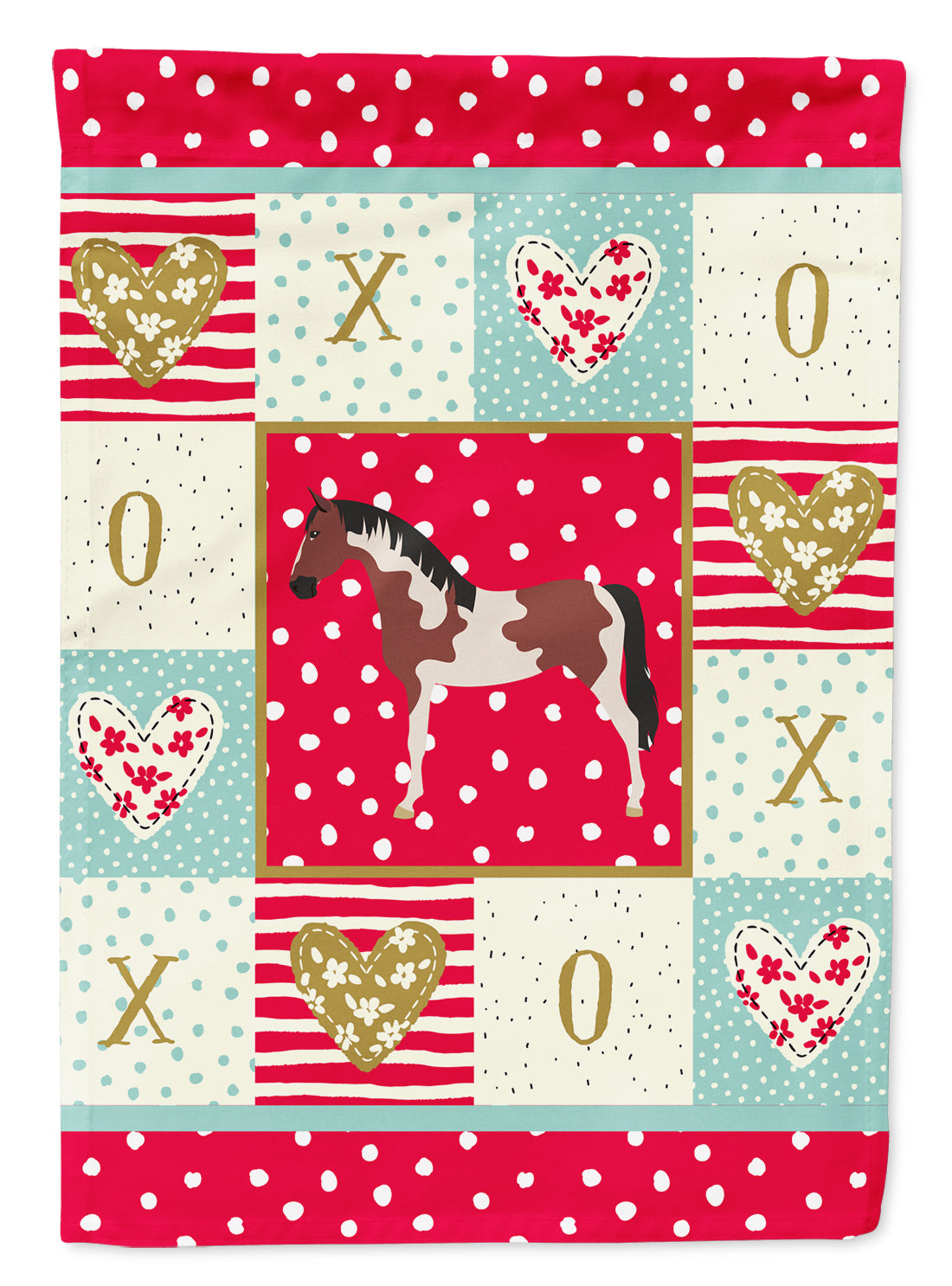 Pinto Horse Love Garden Flag Mailbox Decorative Yard Banner Outside Patio Artwork for Flower Beds, Garden Size, Multicolor