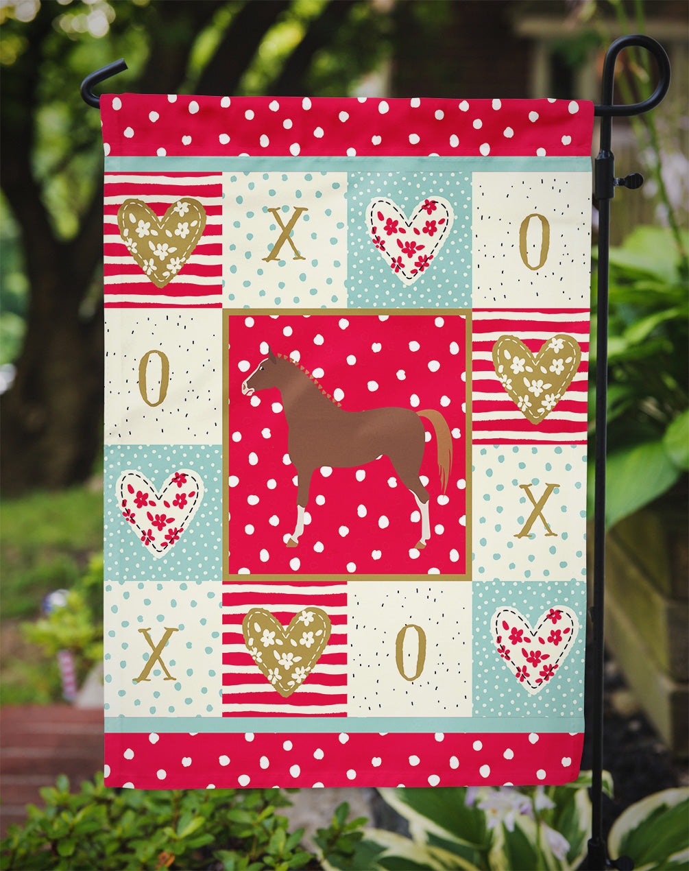 Hannoverian Horse Love Garden Flag Mailbox Decorative Yard Banner Outside Patio Artwork for Flower Beds, Garden Size, Multicolor