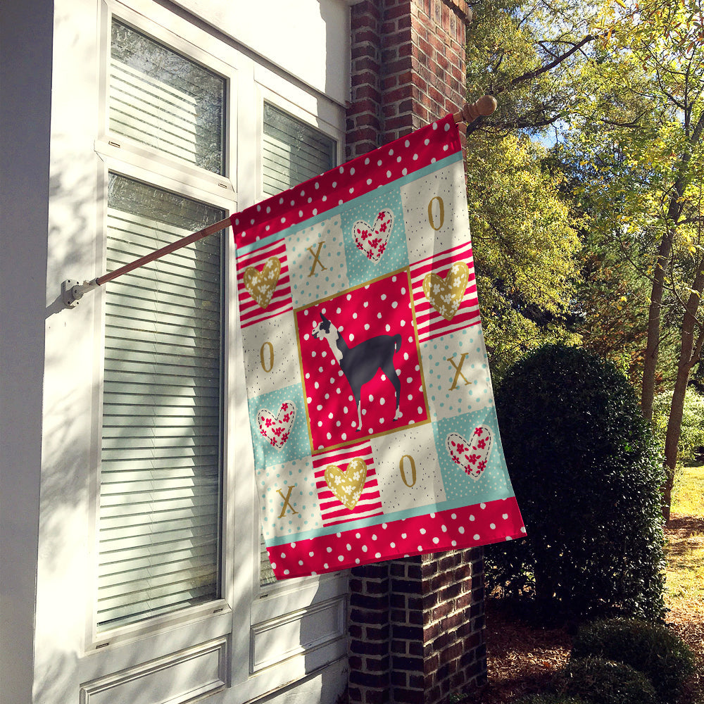 Llama Q' Ara Love House Flag 28x40 Porch Sleeve Pole Decorative Outside Yard Banner Artwork Wall Hanging, Polyester