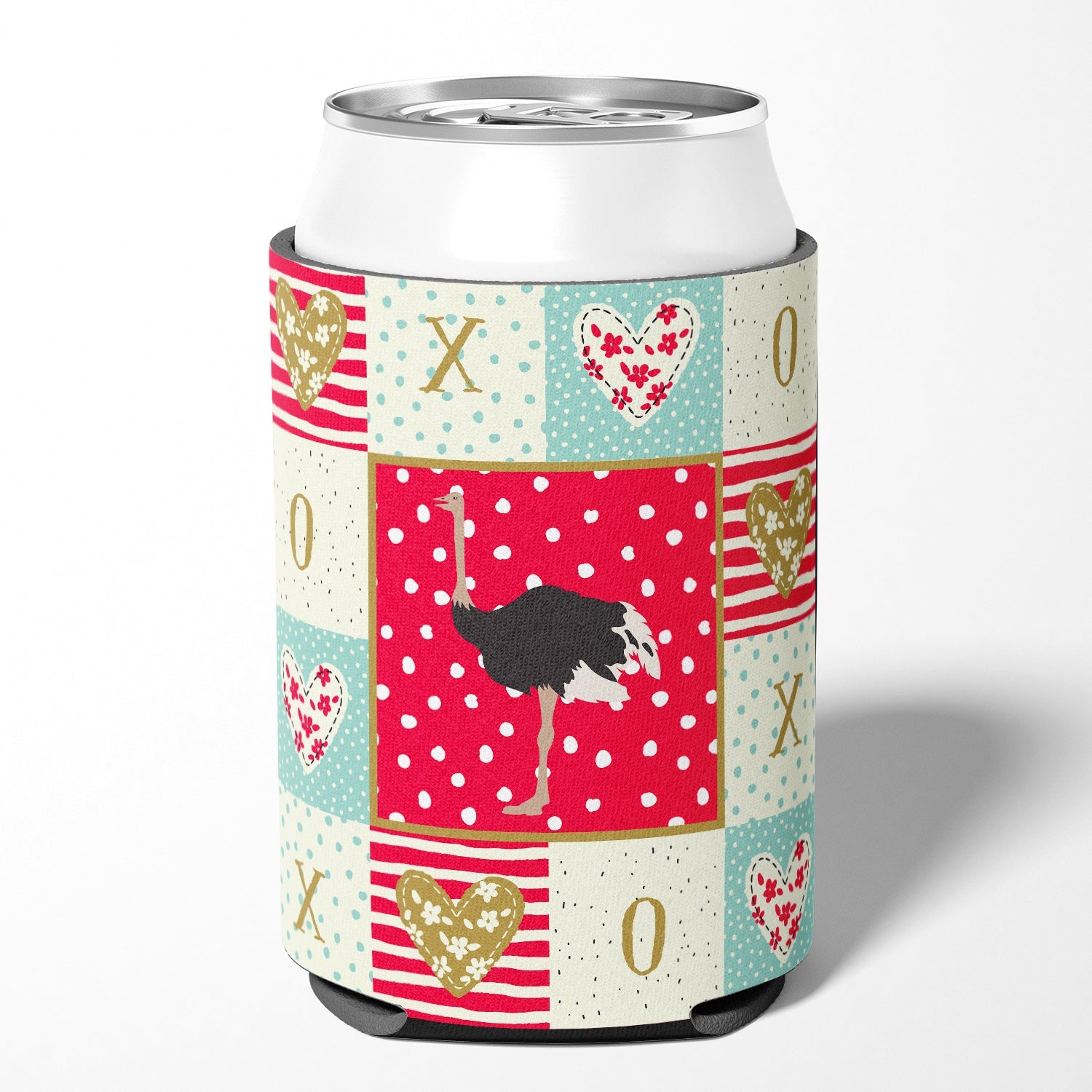 Common Ostrich Love Can or Bottle Hugger Cooler Sleeve for Standard 12 oz Cans, Insulated Foam Beer & Soda Can Hugger Reusable