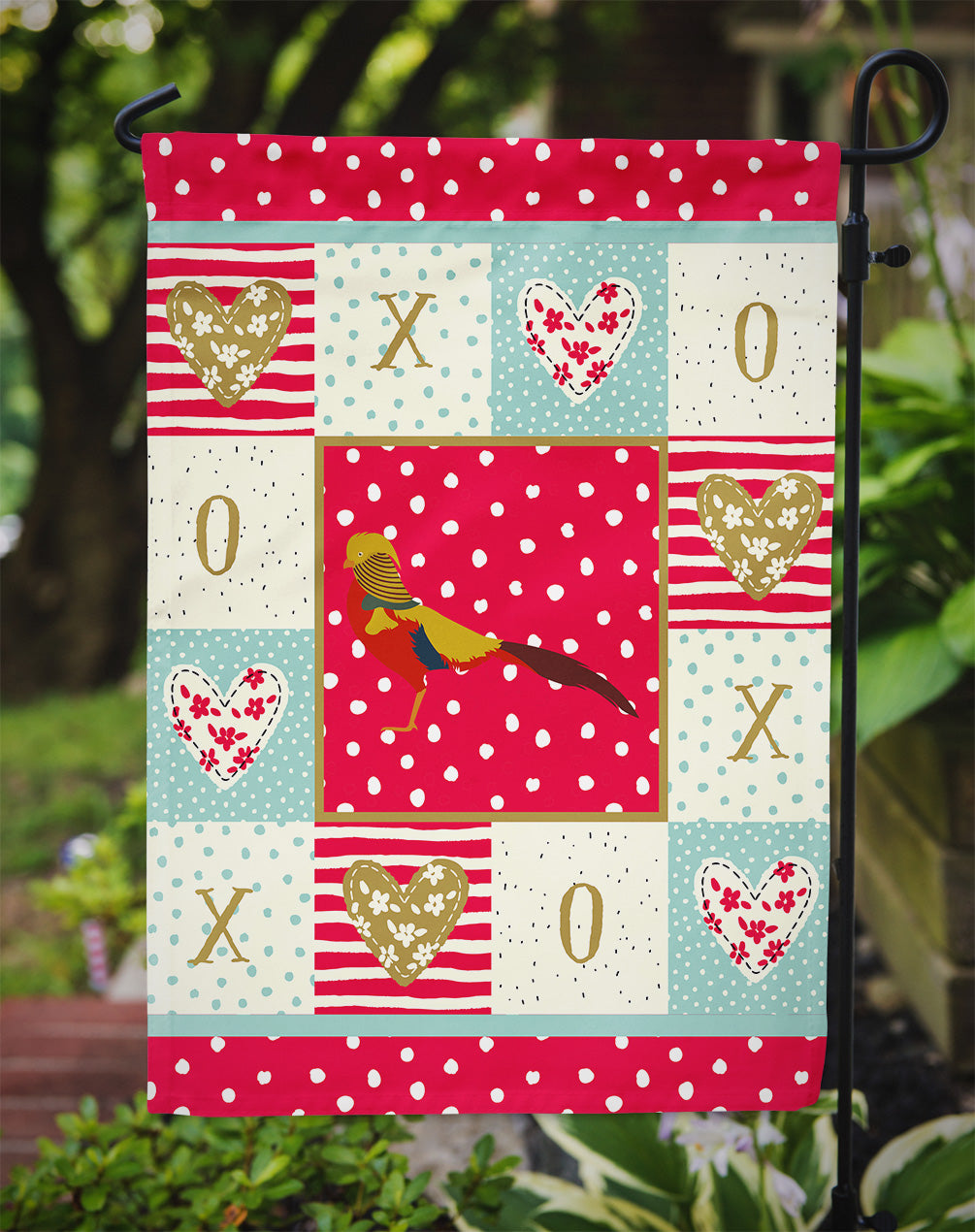 Golden or Chinese Pheasant Love Garden Flag Mailbox Decorative Yard Banner Outside Patio Artwork for Flower Beds, Garden Size, Multicolor