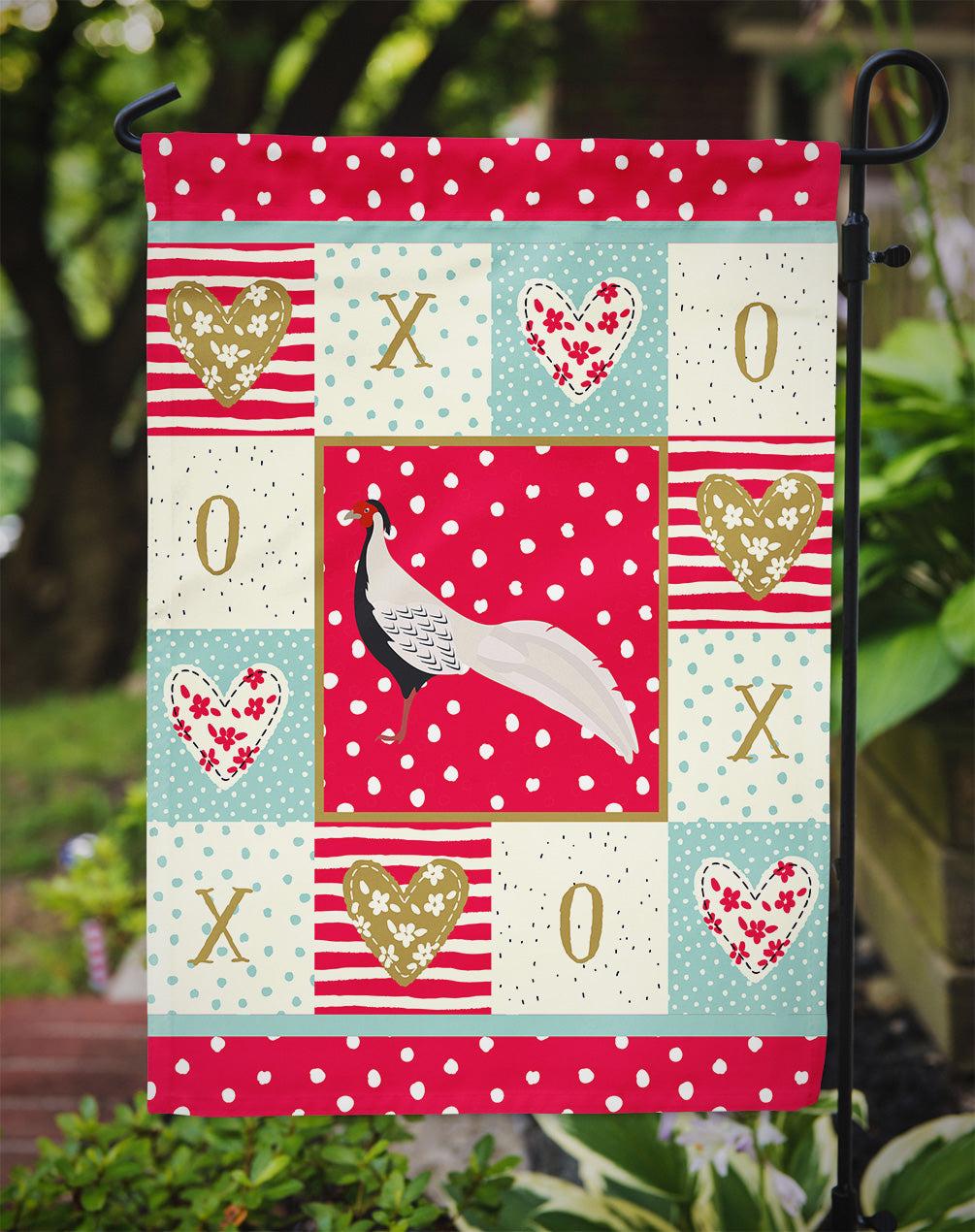 Silver Pheasant Love Garden Flag Mailbox Decorative Yard Banner Outside Patio Artwork for Flower Beds, Garden Size, Multicolor