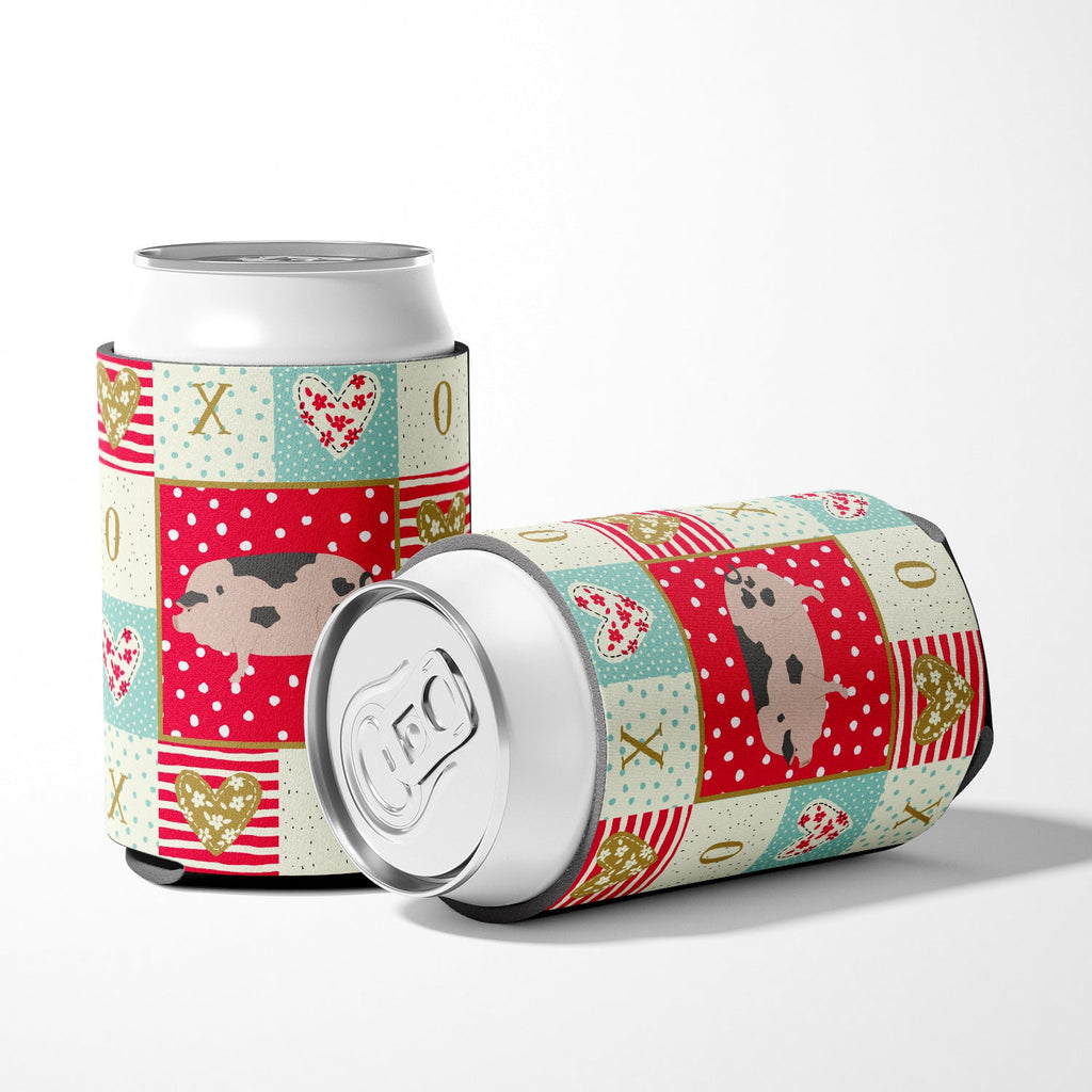 Gloucester Old Spot Pig Love Can or Bottle Hugger Cooler Sleeve for Standard 12 oz Cans, Insulated Foam Beer & Soda Can Hugger Reusable