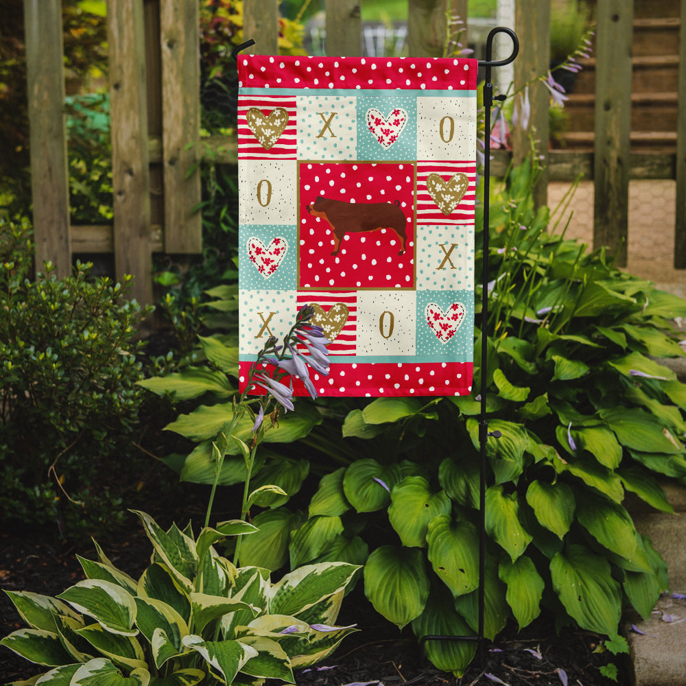 Duroc Pig Love Garden Flag Mailbox Decorative Yard Banner Outside Patio Artwork for Flower Beds, Garden Size, Multicolor
