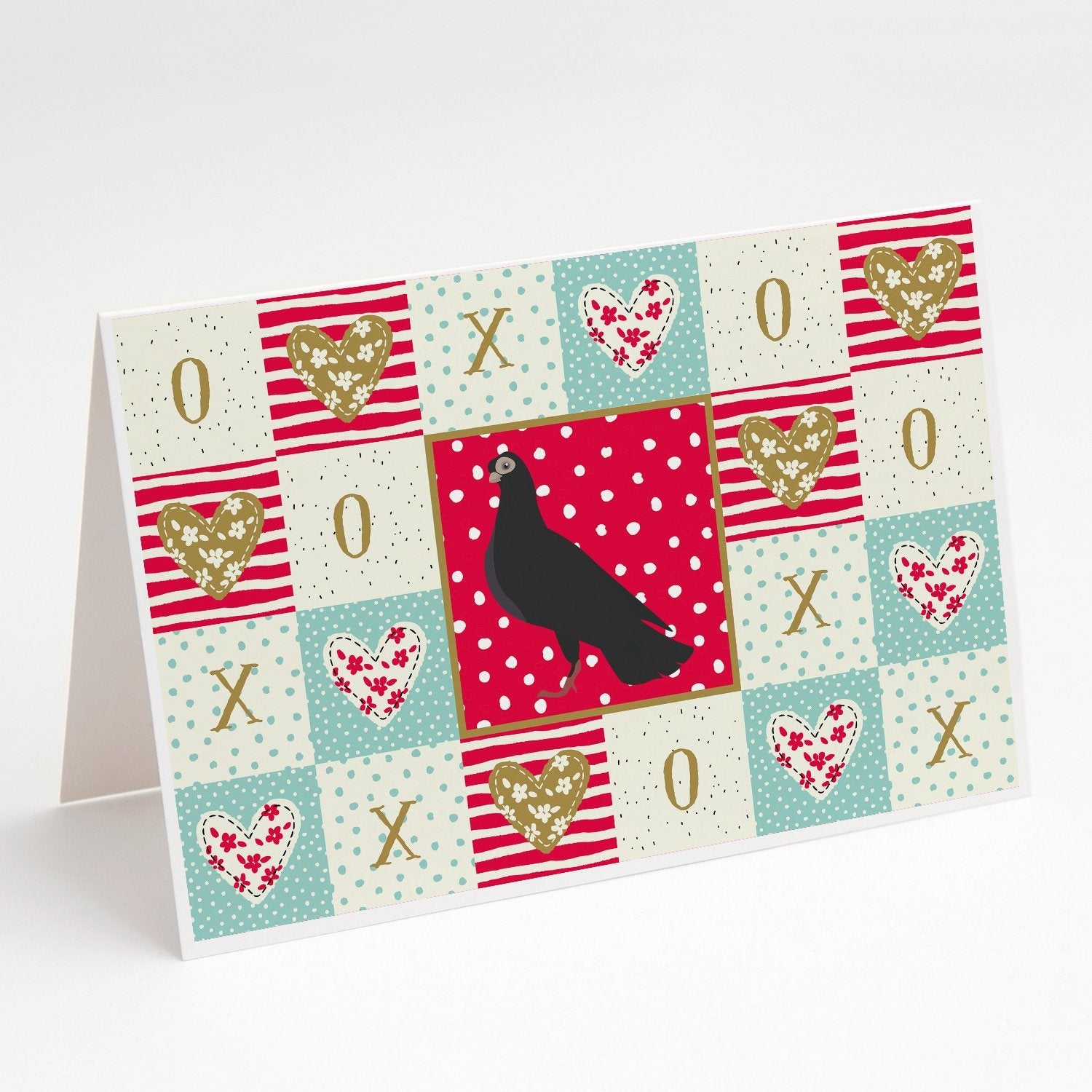 Budapest Highflyer Pigeon Love Greeting Cards Pack of 8 Blank Cards with Envelopes Whimsical A7 Size 5x7