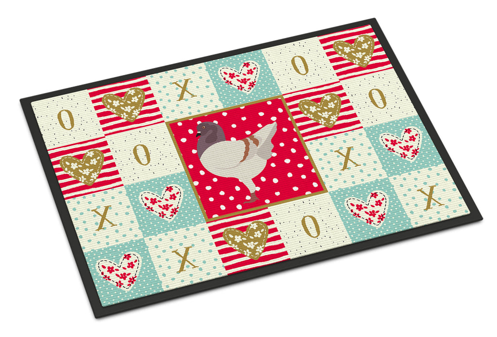 German Modena Pigeon Love Doormat Indoor Outdoor 18H X 27W Front Door Mat Rugs for Entryway, Non Slip Washable