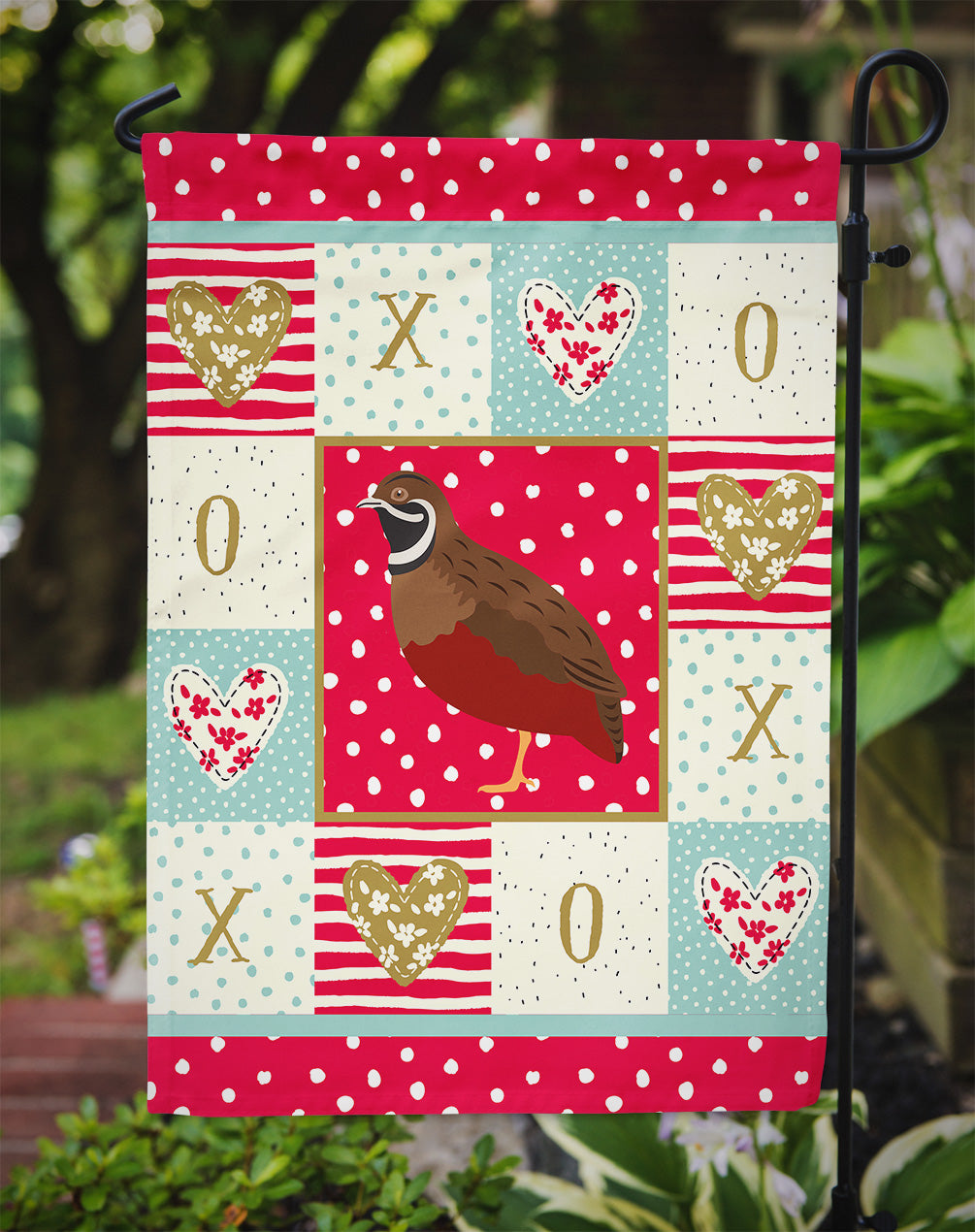 Chinese Painted or King Quail Love Garden Flag Mailbox Decorative Yard Banner Outside Patio Artwork for Flower Beds, Garden Size, Multicolor