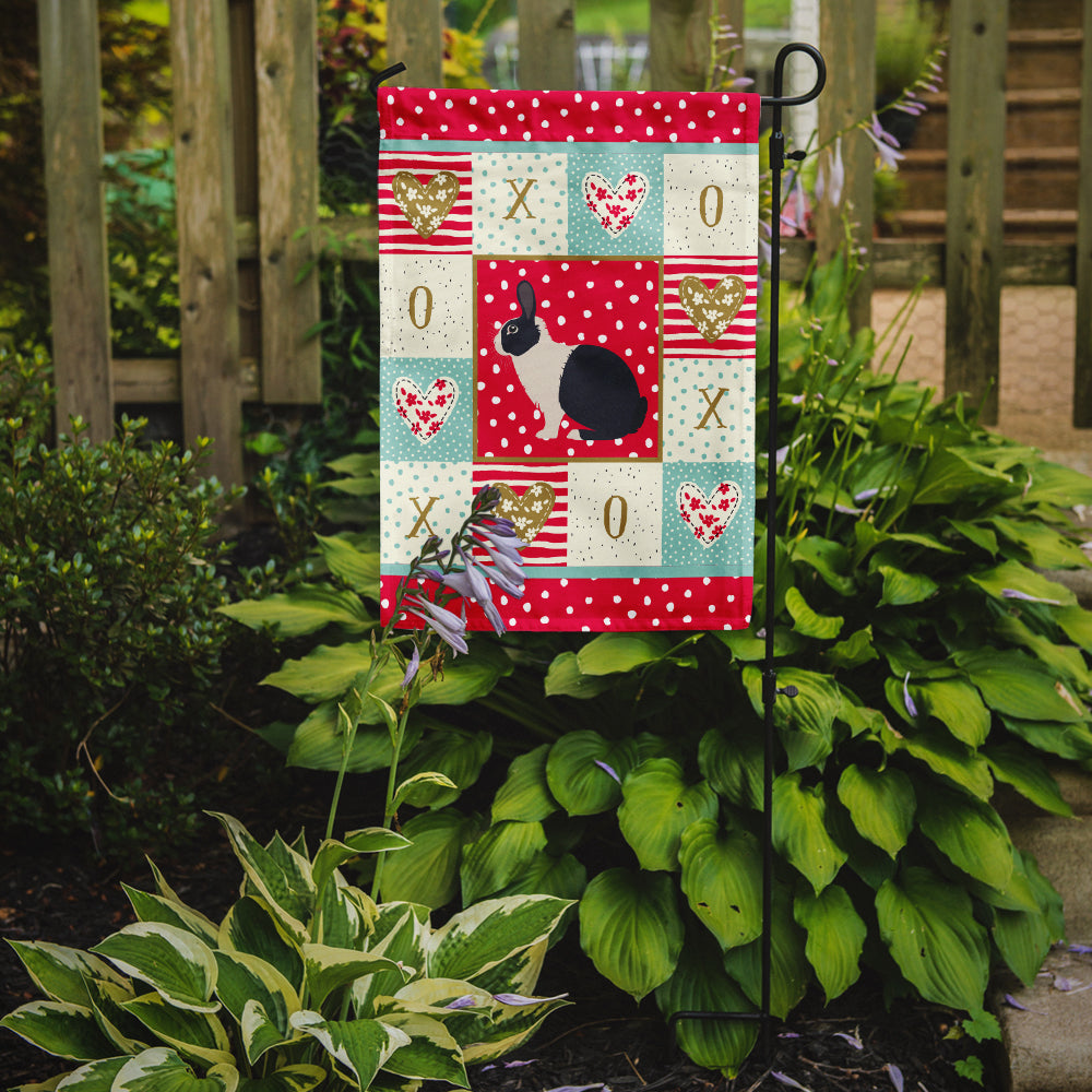 Dutch Rabbit Love Garden Flag Mailbox Decorative Yard Banner Outside Patio Artwork for Flower Beds, Garden Size, Multicolor