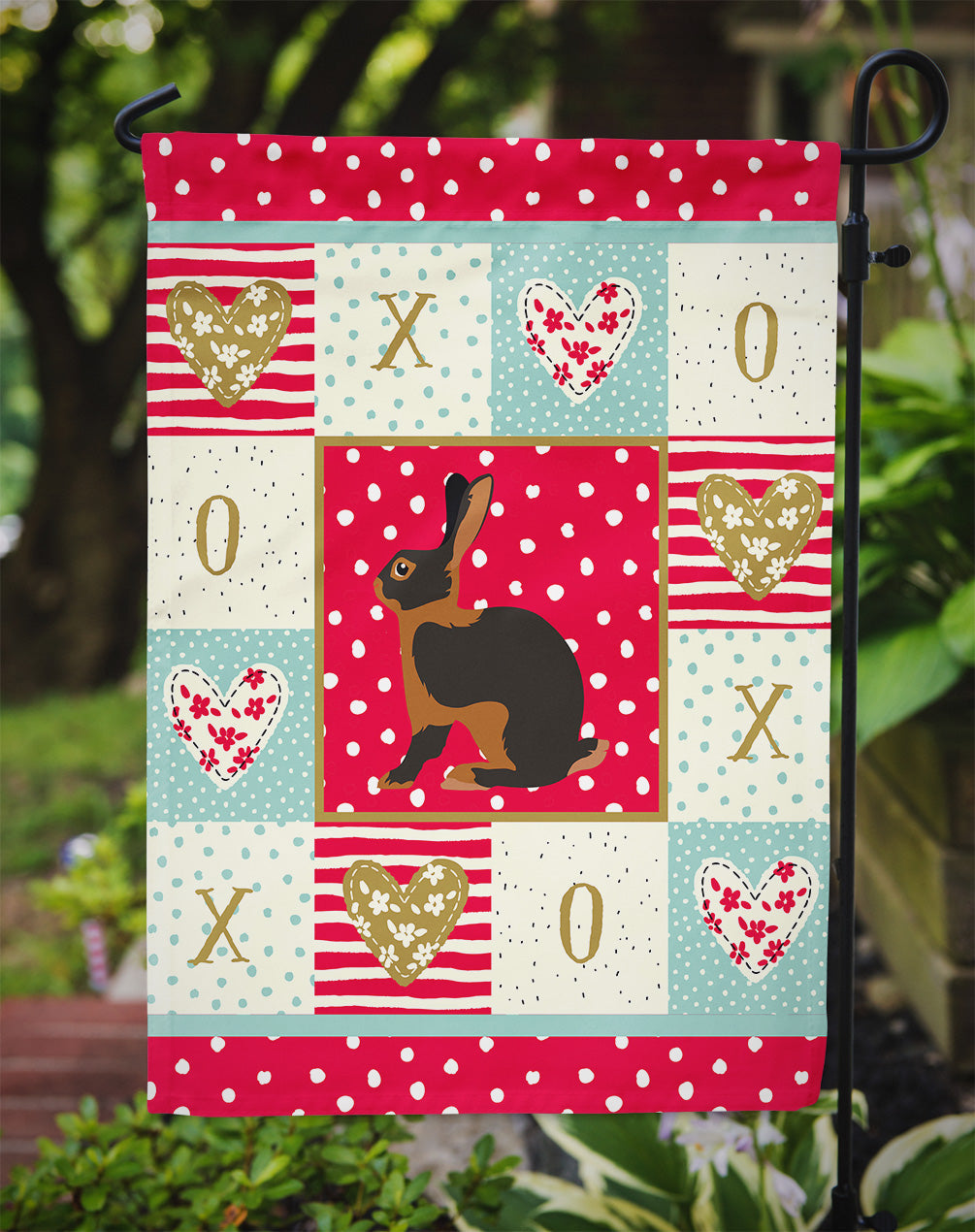 Tan Rabbit Love Garden Flag Mailbox Decorative Yard Banner Outside Patio Artwork for Flower Beds, Garden Size, Multicolor