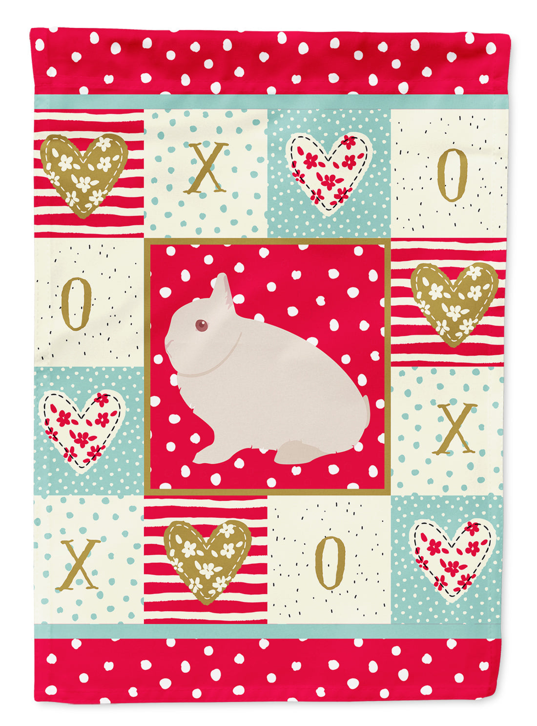 Hermelin Rabbit Love Garden Flag Mailbox Decorative Yard Banner Outside Patio Artwork for Flower Beds, Garden Size, Multicolor
