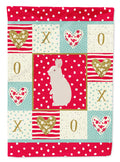New Zealand White Rabbit Love Garden Flag Mailbox Decorative Yard Banner Outside Patio Artwork for Flower Beds, Garden Size, Multicolor