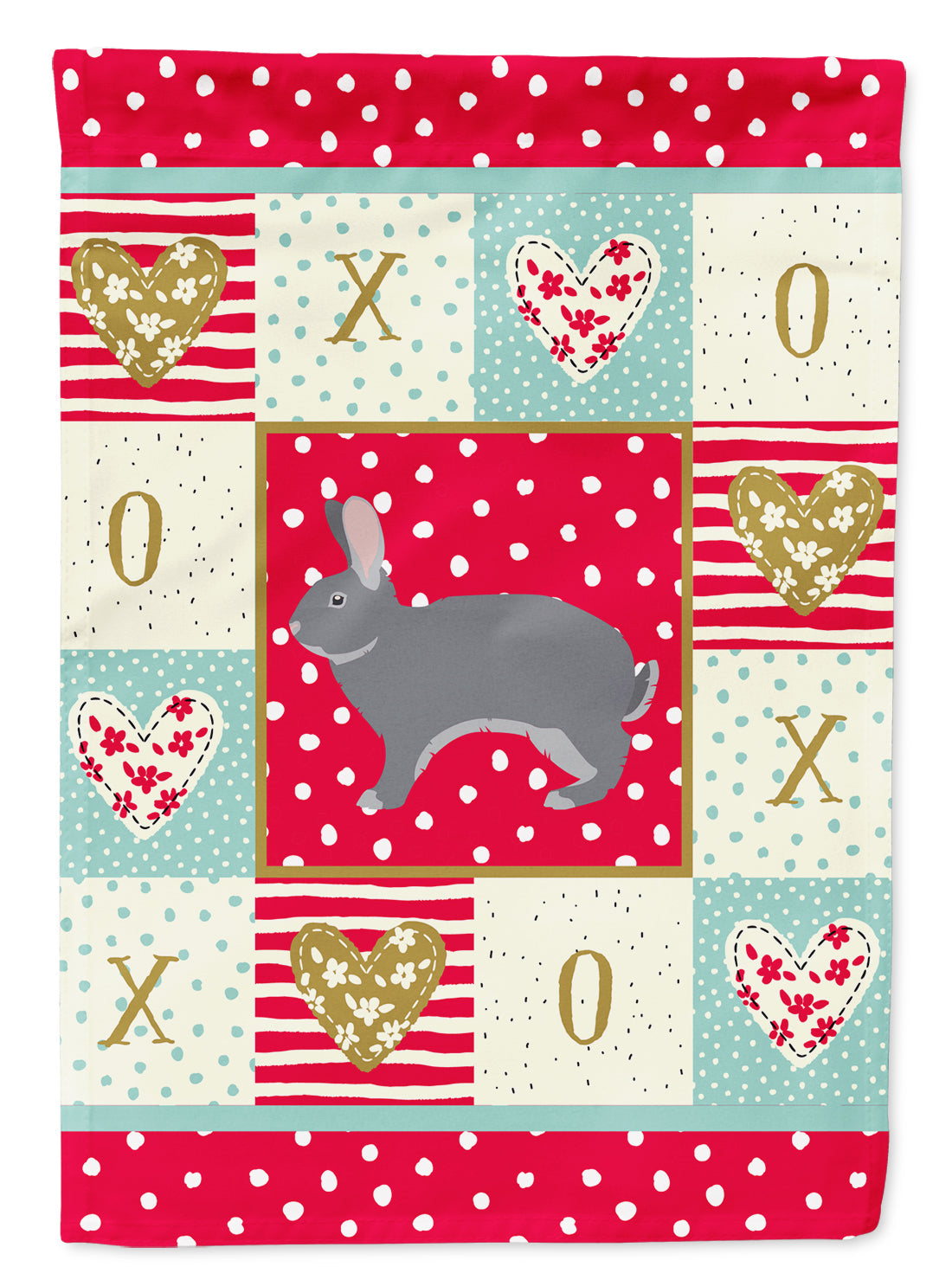 Giant Chinchilla Rabbit Love Garden Flag Mailbox Decorative Yard Banner Outside Patio Artwork for Flower Beds, Garden Size, Multicolor