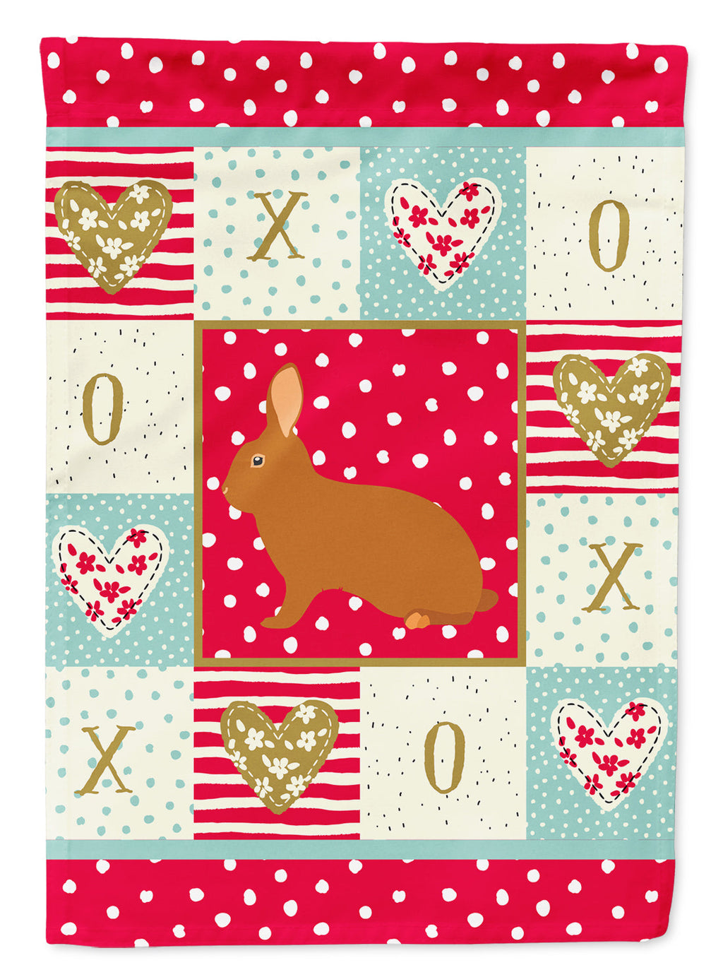 Rex Rabbit Love Garden Flag Mailbox Decorative Yard Banner Outside Patio Artwork for Flower Beds, Garden Size, Multicolor