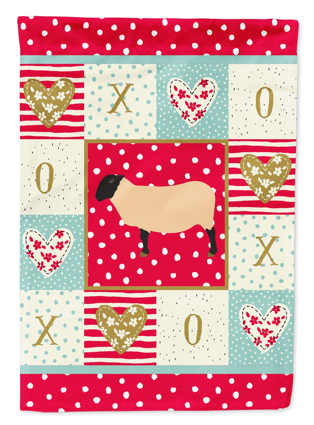 Suffolk Sheep Love Garden Flag Mailbox Decorative Yard Banner Outside Patio Artwork for Flower Beds, Garden Size, Multicolor