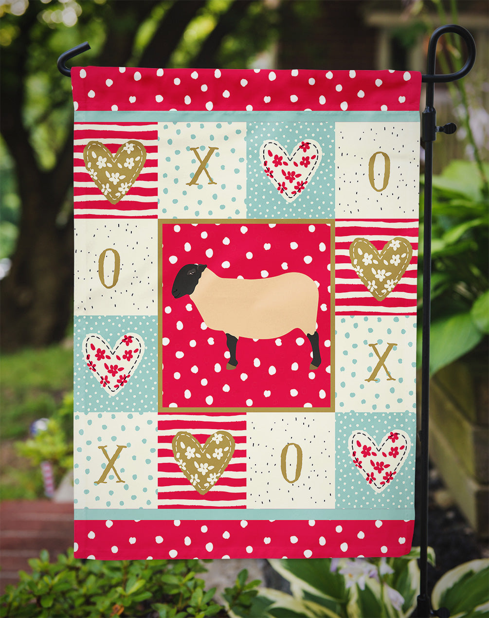 Suffolk Sheep Love Garden Flag Mailbox Decorative Yard Banner Outside Patio Artwork for Flower Beds, Garden Size, Multicolor