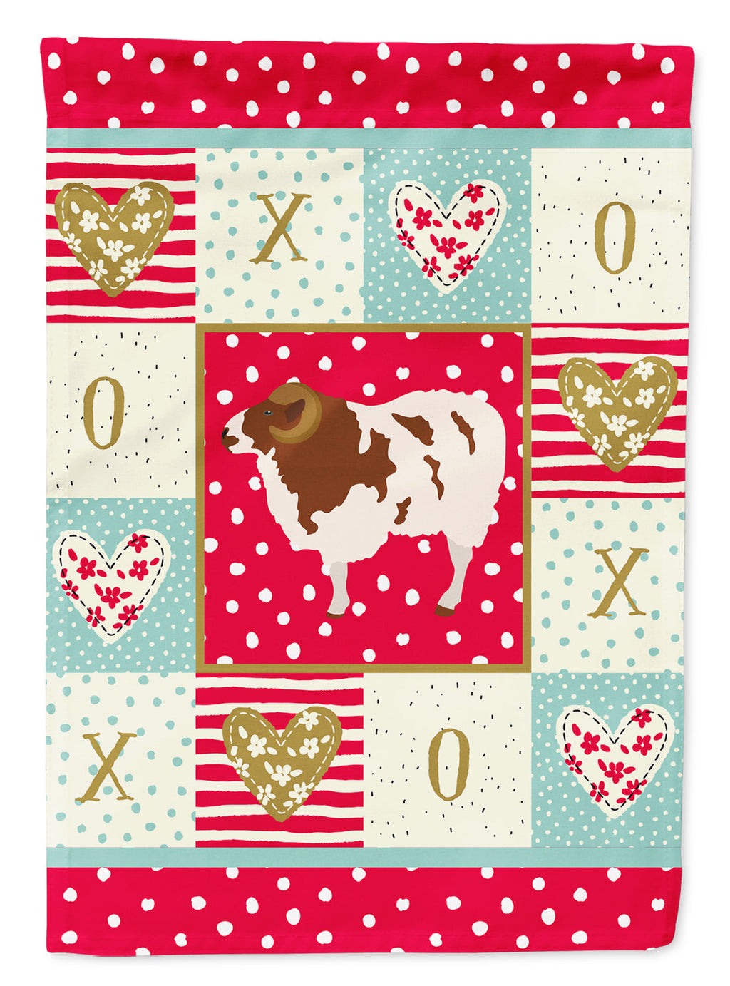 Jacob Sheep Love Garden Flag Mailbox Decorative Yard Banner Outside Patio Artwork for Flower Beds, Garden Size, Multicolor