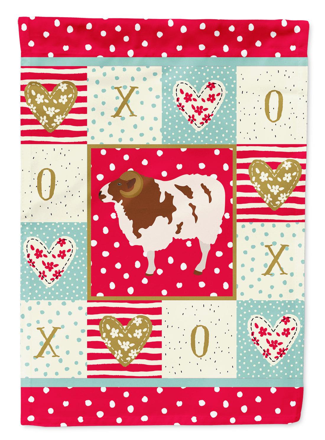 Jacob Sheep Love Garden Flag Mailbox Decorative Yard Banner Outside Patio Artwork for Flower Beds, Garden Size, Multicolor