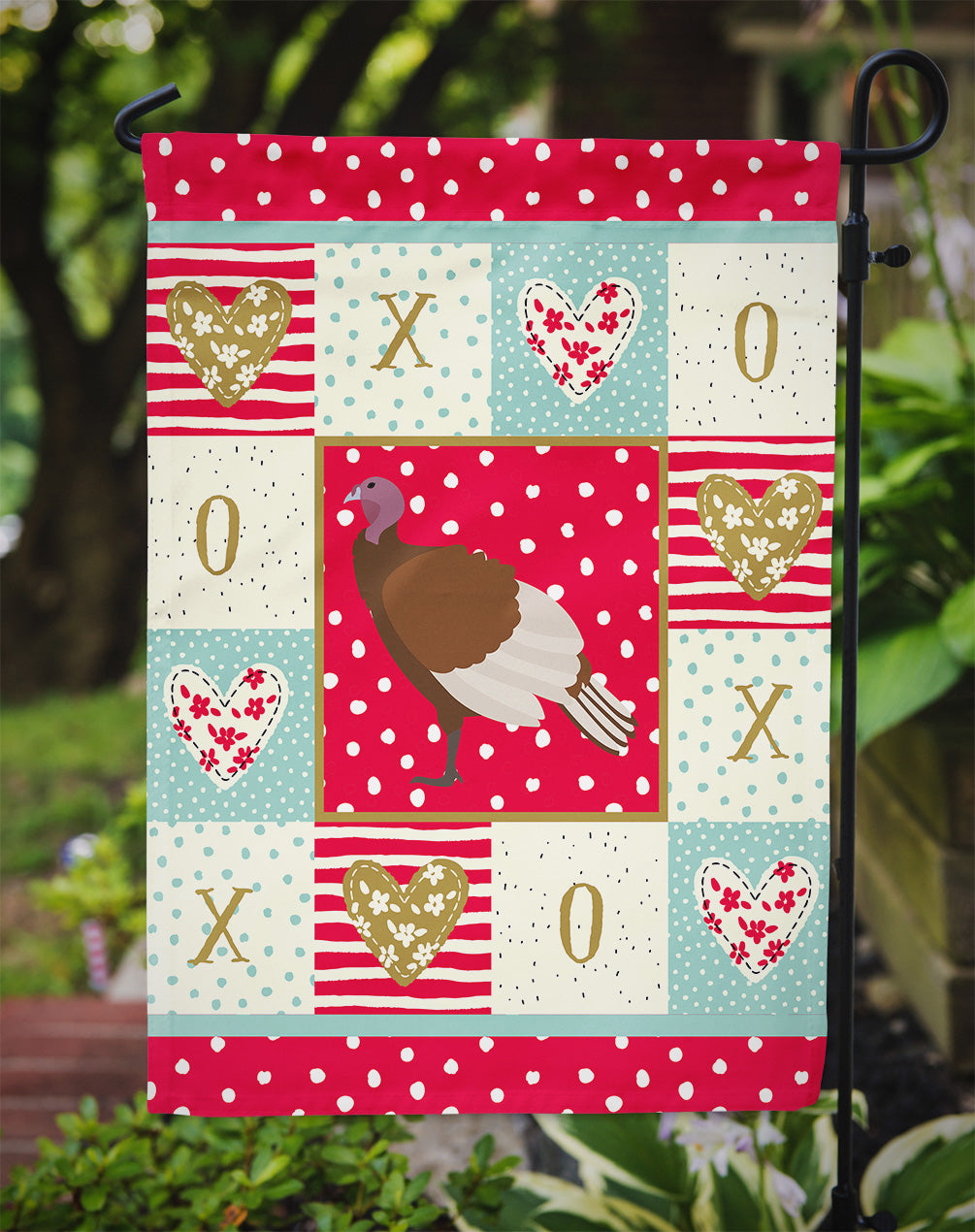 Bourbon Red Turkey Hen Love Garden Flag Mailbox Decorative Yard Banner Outside Patio Artwork for Flower Beds, Garden Size, Multicolor