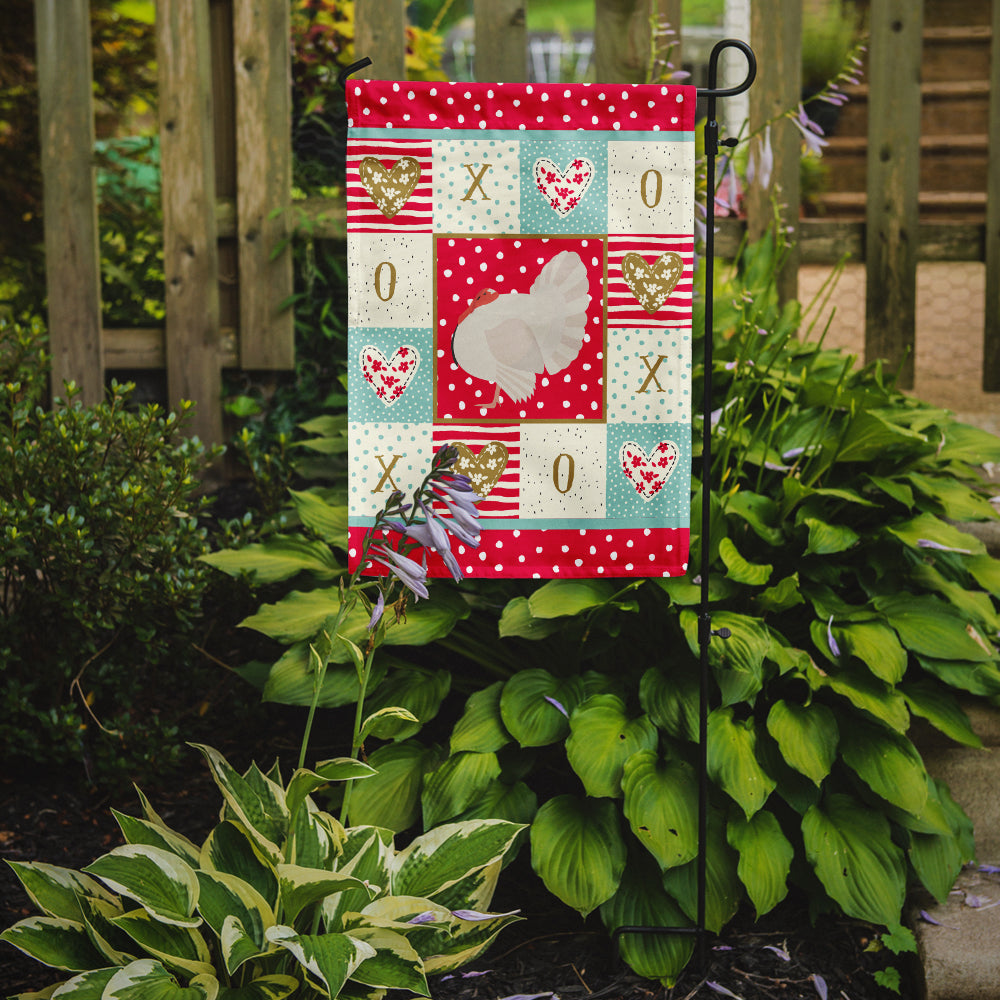 White Holland Turkey Love Garden Flag Mailbox Decorative Yard Banner Outside Patio Artwork for Flower Beds, Garden Size, Multicolor