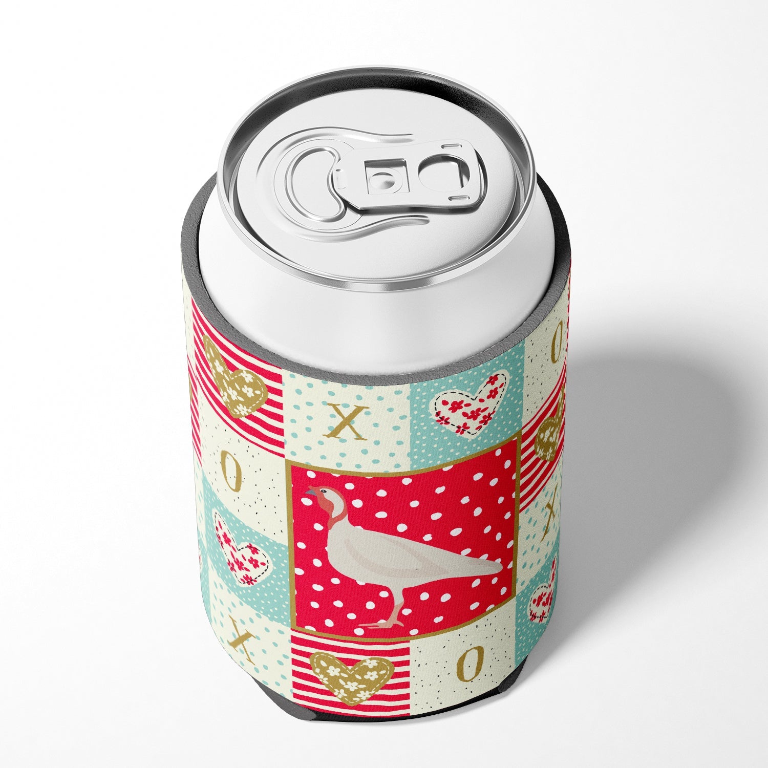 Beltsville Small White Turkey Hen Love Can or Bottle Hugger Cooler Sleeve for Standard 12 oz Cans, Insulated Foam Beer & Soda Can Hugger Reusable